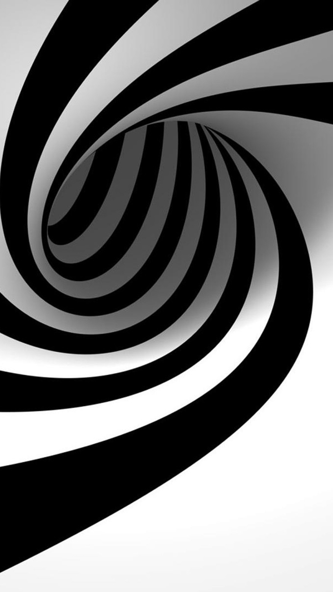 Black and white, Swirling lines, Abstract minimal, iPhone wallpaper, 1080x1920 Full HD Phone