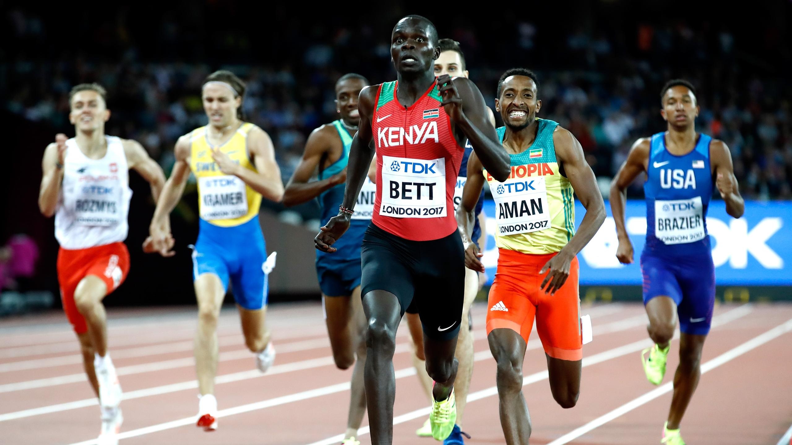 Kipyegon Bett, Kenyan athlete, 3rd at World Championships, Suspended, 2560x1440 HD Desktop