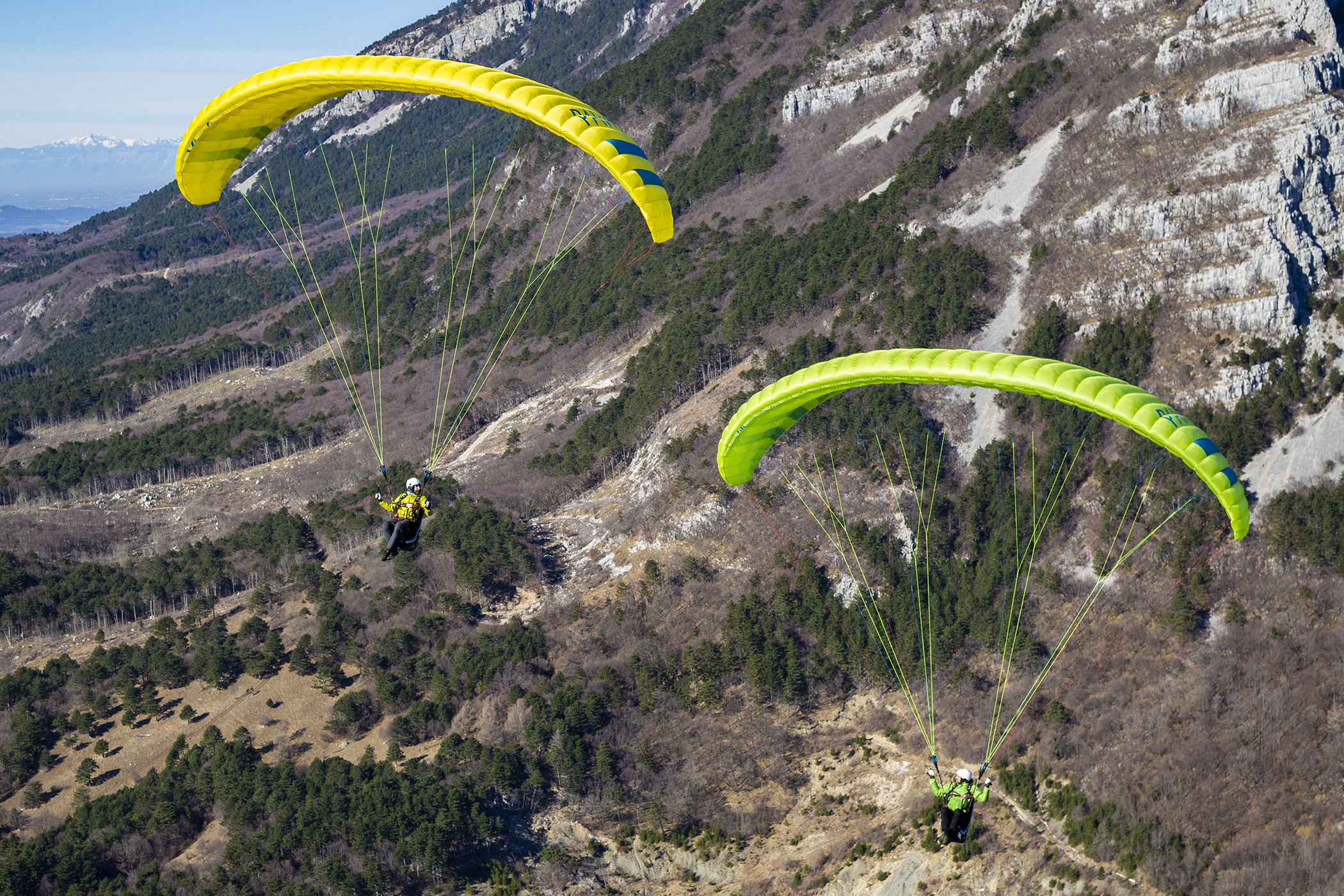 Paragliding: Pawn EVO paraglider, Ultralight aviation, Extreme sport. 2100x1400 HD Background.