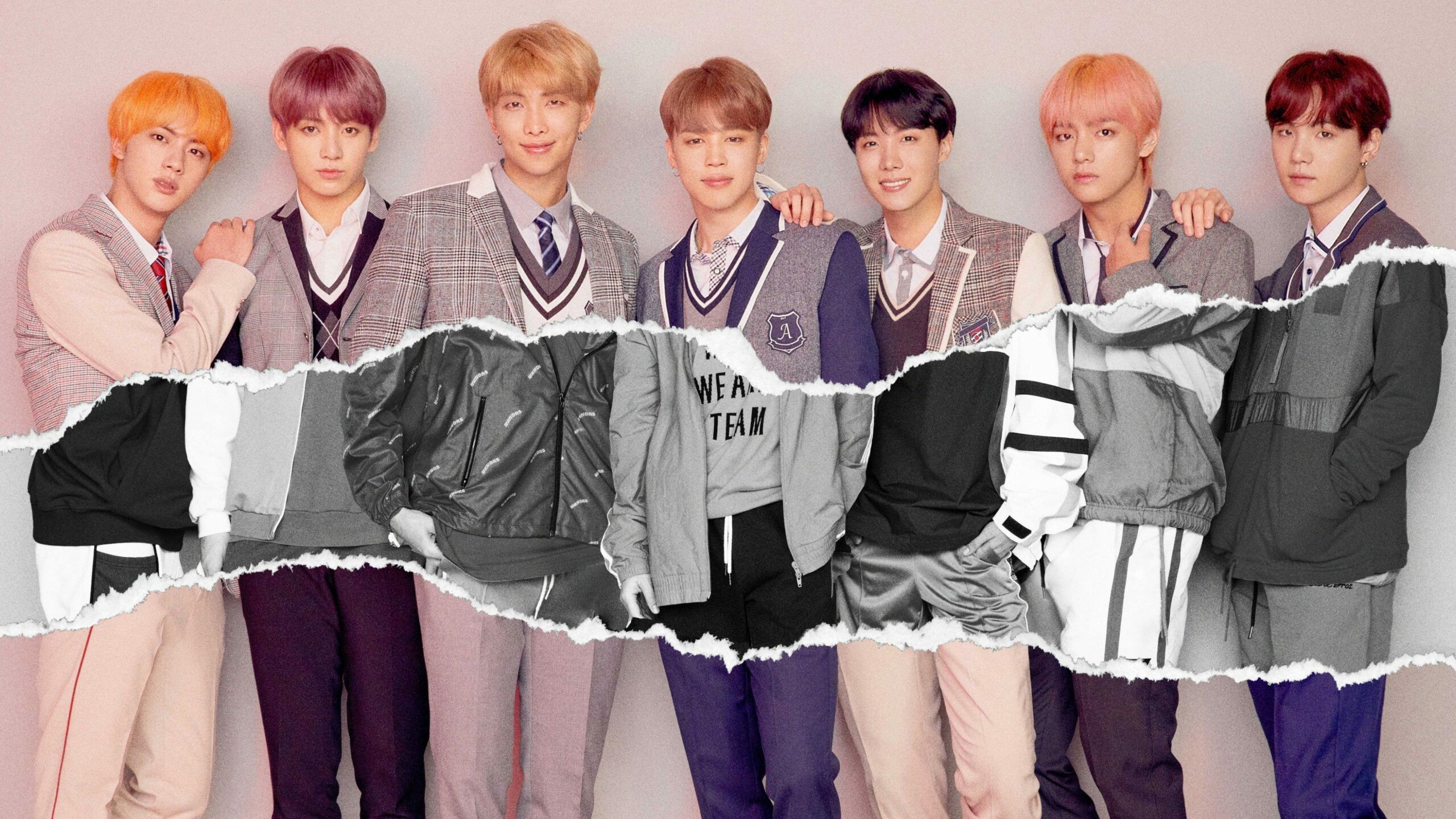 BTS: The band became the first act from South Korea to top the Billboard 200. 2560x1440 HD Background.