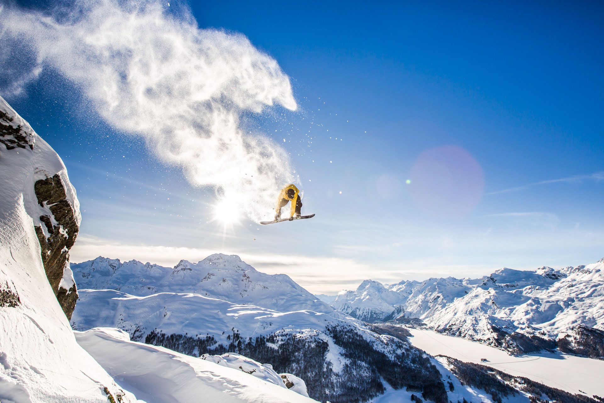 Snowboarding: Travis Rice, John Jackson, Pat Moore, Red Bull Aerial Tricks and Big Air performance. 1920x1280 HD Wallpaper.