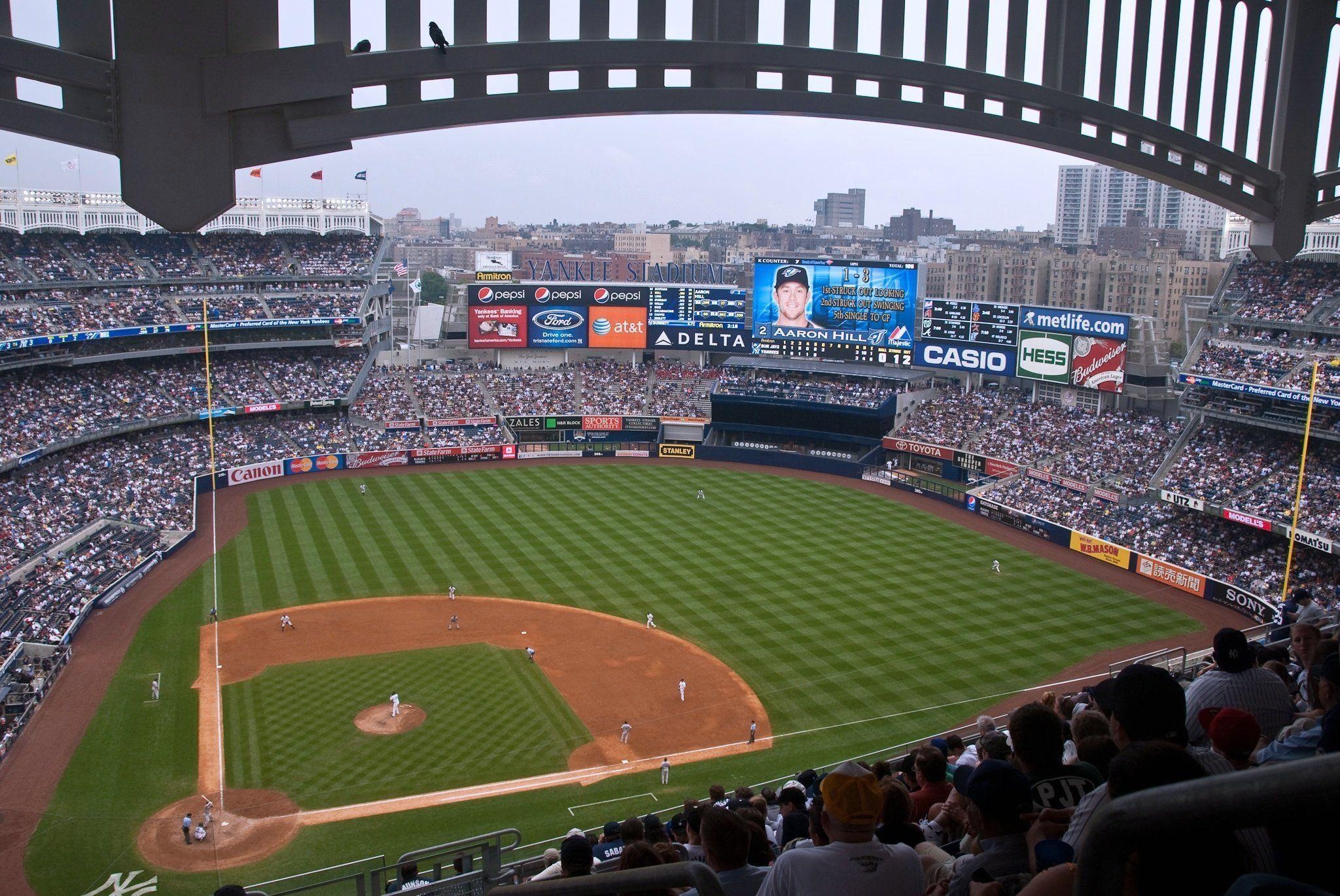 Yankee Stadium, Exterior shot, Iconic facade, Major League, Bronx sports, 2050x1380 HD Desktop