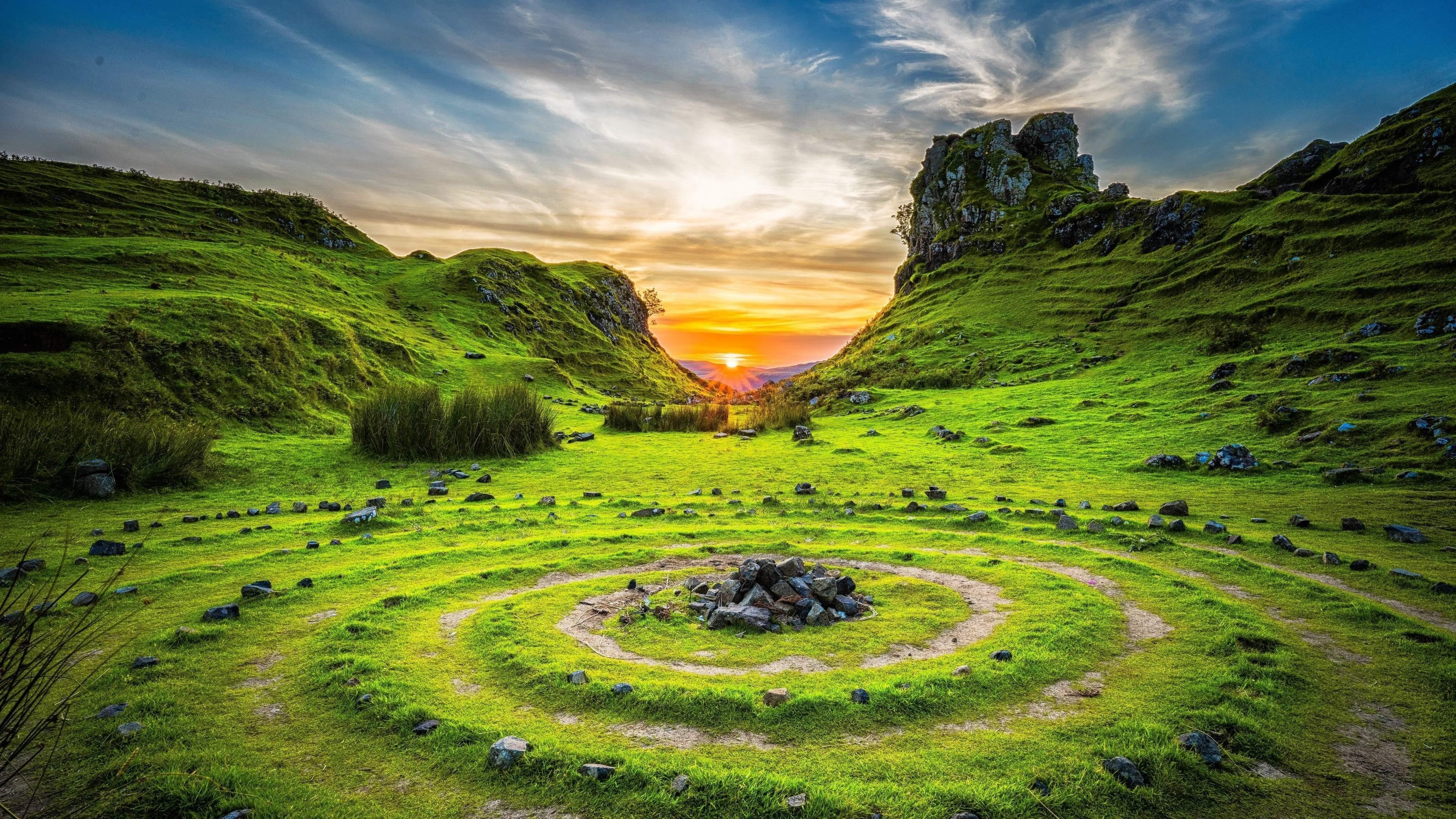 Fairy Glen, Isle of Skye, Scotland nature, European charm, 3840x2160 4K Desktop