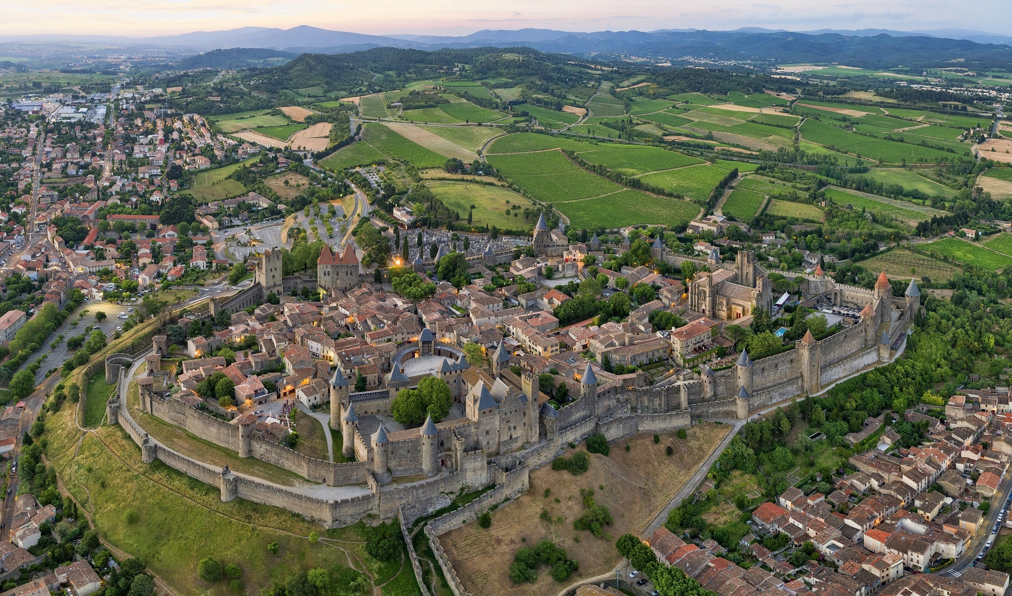 Carcassonne, France, Fortress, Bullshft, 2000x1180 HD Desktop