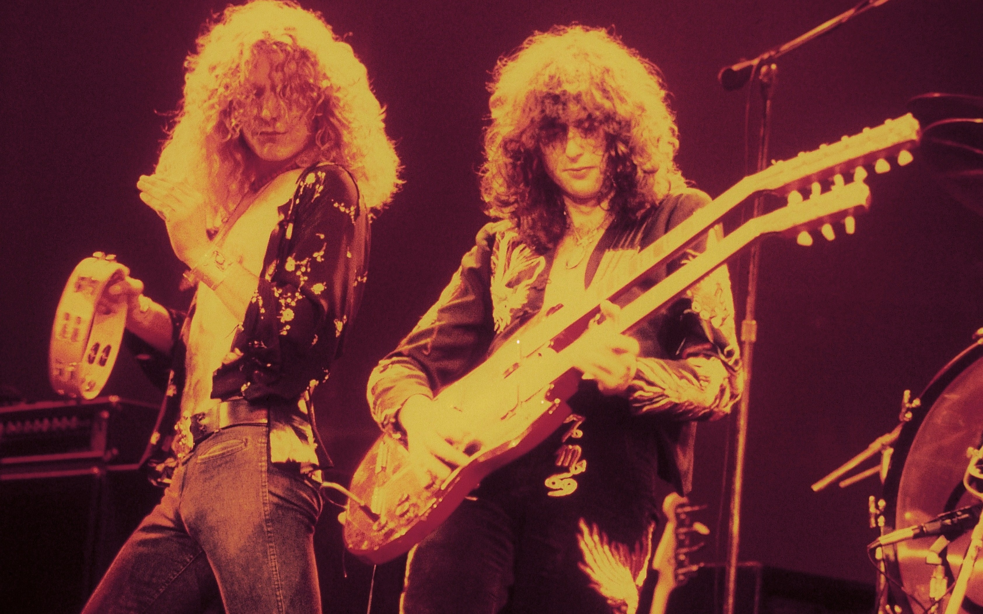 Led Zeppelin, Jimmy Page, Guitars, Wallpaper, 3370x2110 HD Desktop