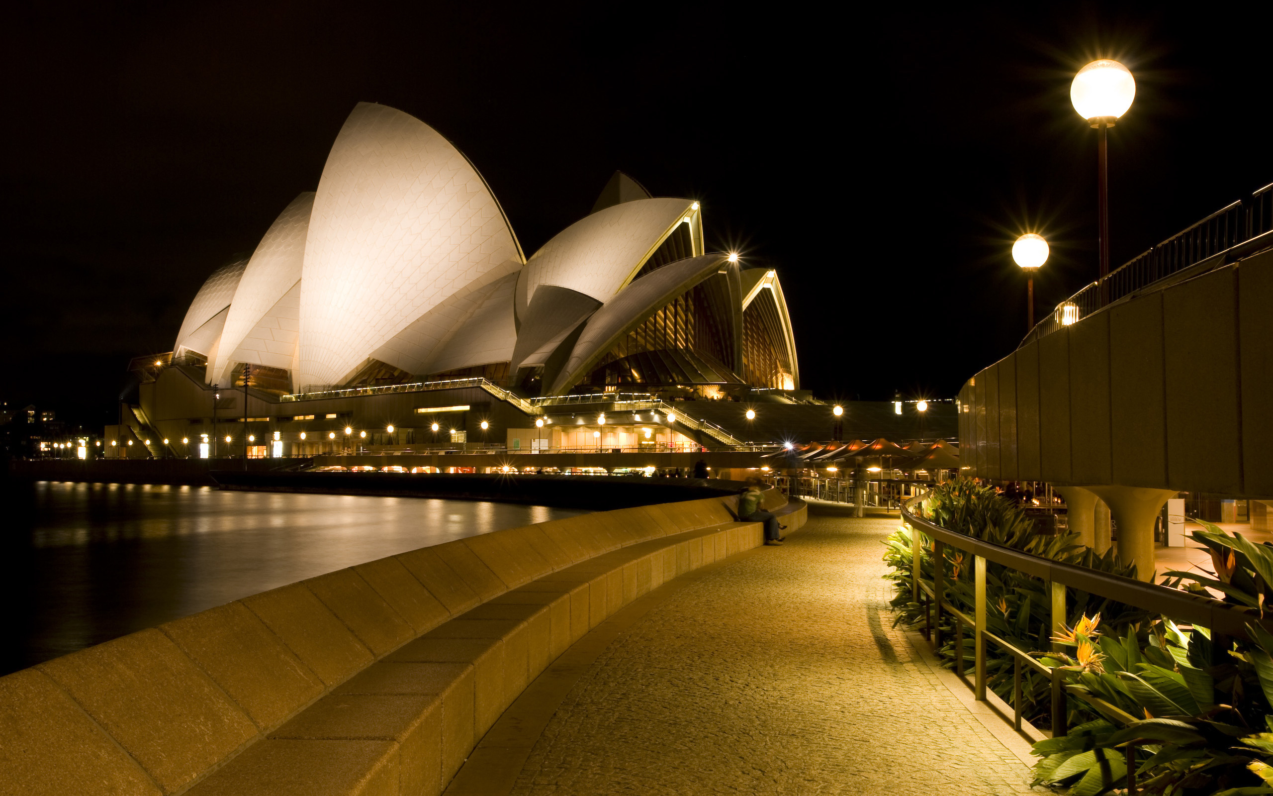 Sydney Opera House, Wallpaper, Wallpaper, Australia, Nighttime beauty, 2560x1600 HD Desktop