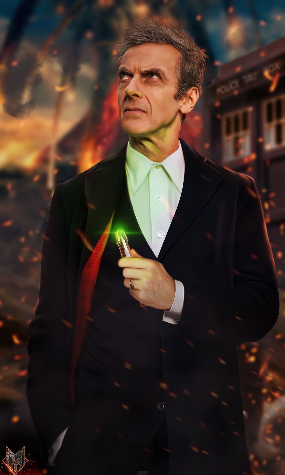 Peter Capaldi wallpapers, John Tremblay, Doctor Who, 1200x2000 HD Handy