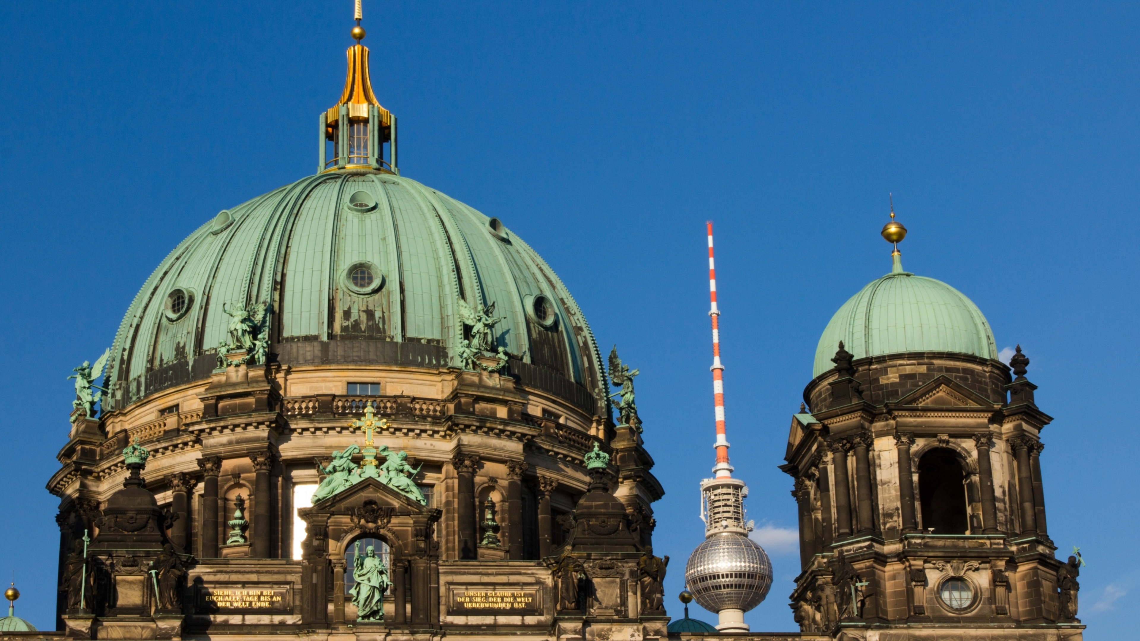 Berlin Cathedral, Iconic cityscape, Picture-perfect view, Wide-screen beauty, 3840x2160 4K Desktop