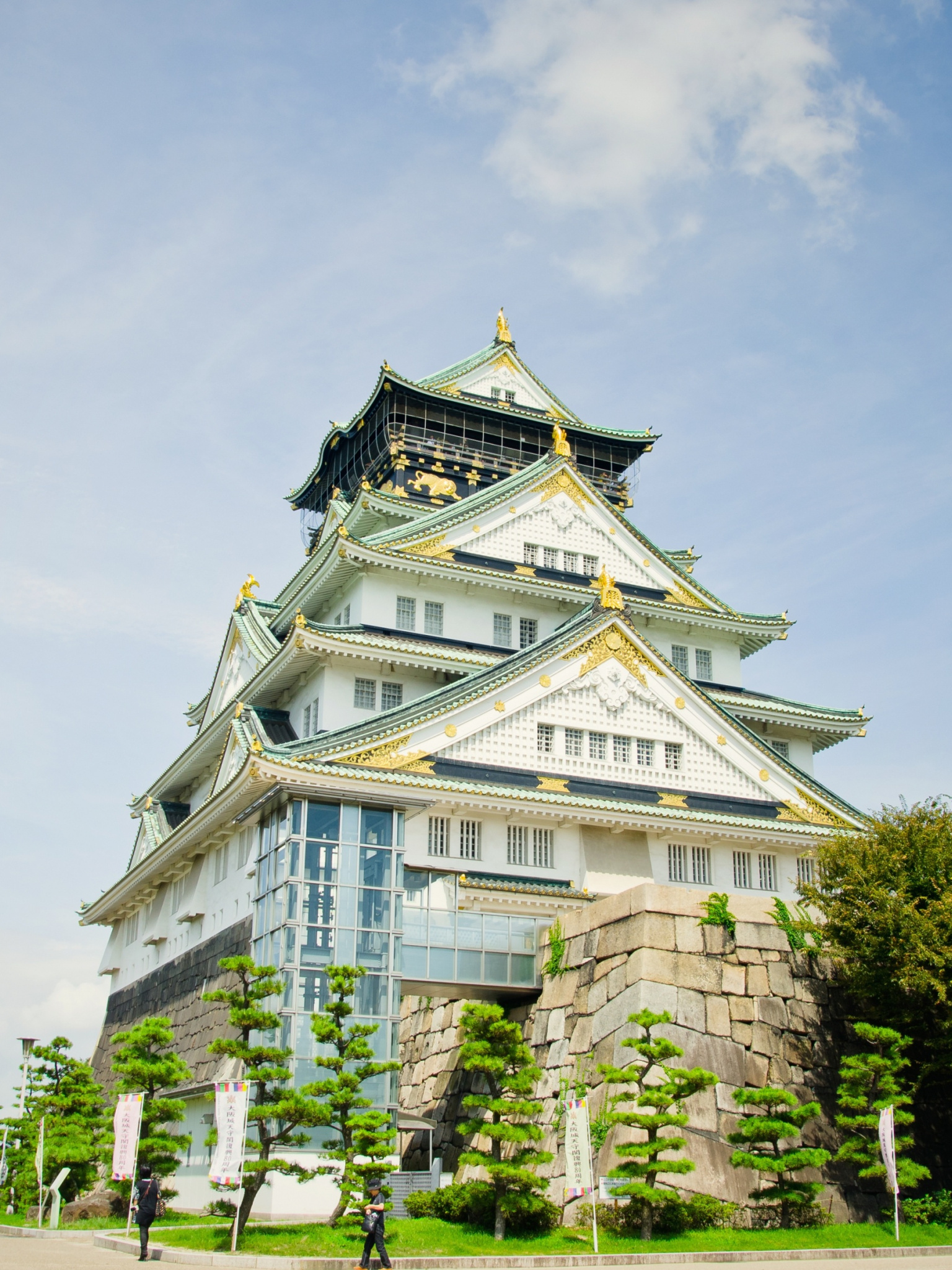 Osaka Castle, Travels, 4K image, Ultra HD resolution, 1540x2050 HD Phone