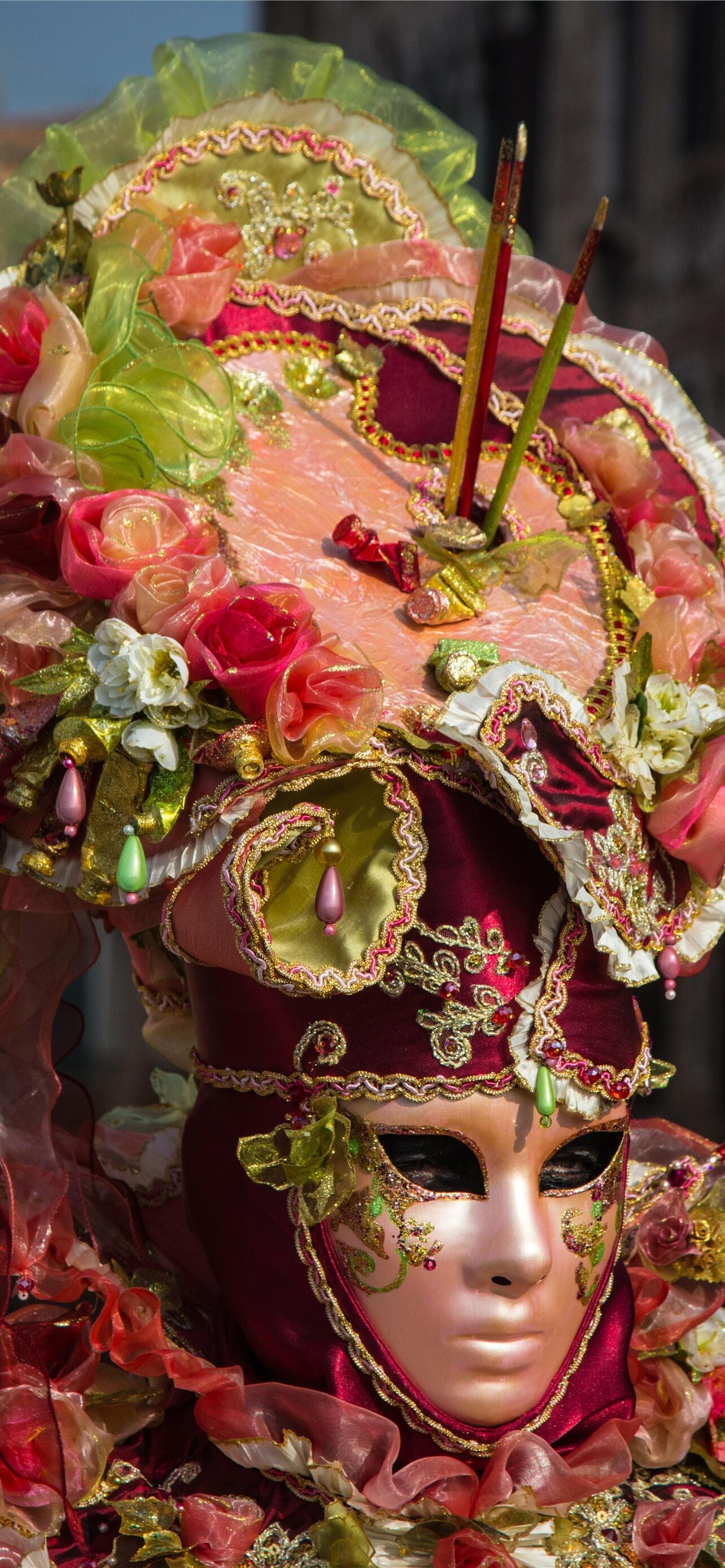 Carnival: Carnevale di Venezia, An annual festival held in Venice. 1290x2780 HD Wallpaper.
