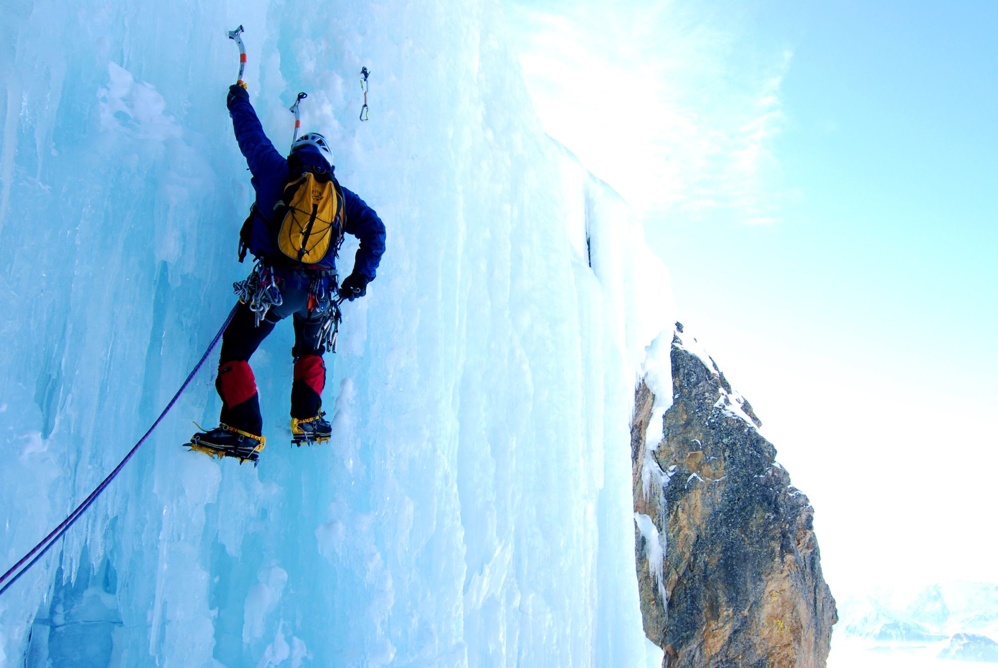 Ice climbing wonders, Frozen waterfalls, Extreme sport, Winter adventures, 2000x1340 HD Desktop