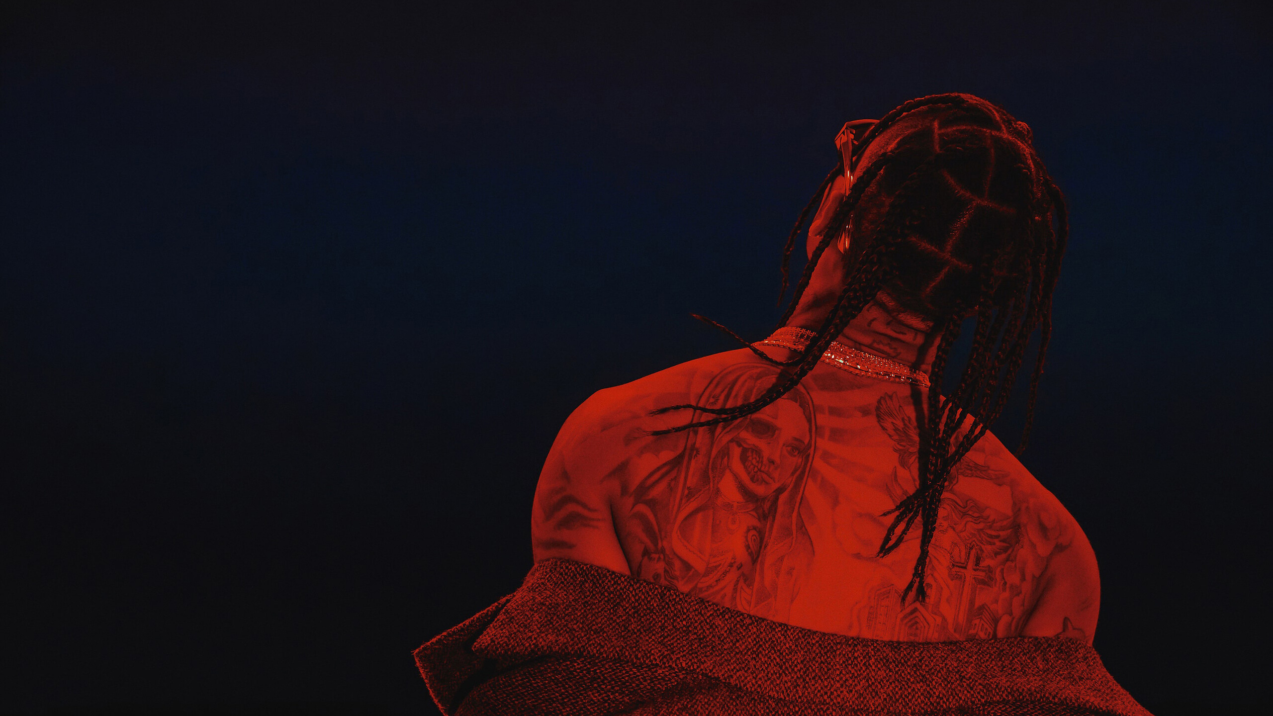 Travis Scott: The chart-topping Houston rapper known for his hyperkinetic live shows. 2560x1440 HD Wallpaper.