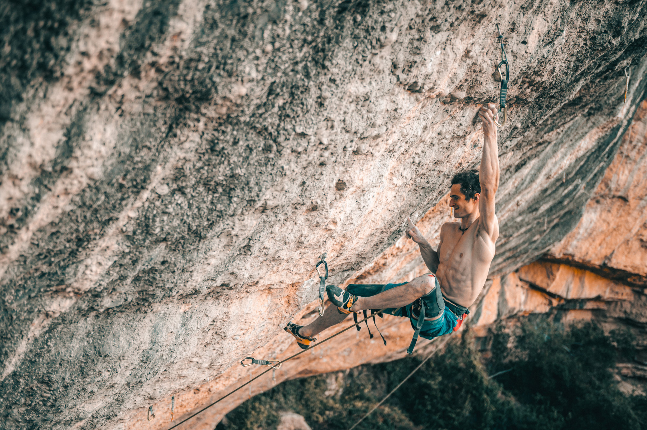 Rock Climbing: Climbing Adam Ondra, Czech Professional Rock Climber, Gearing up And Set-up, Communication And Technique Performance. 2090x1390 HD Wallpaper.