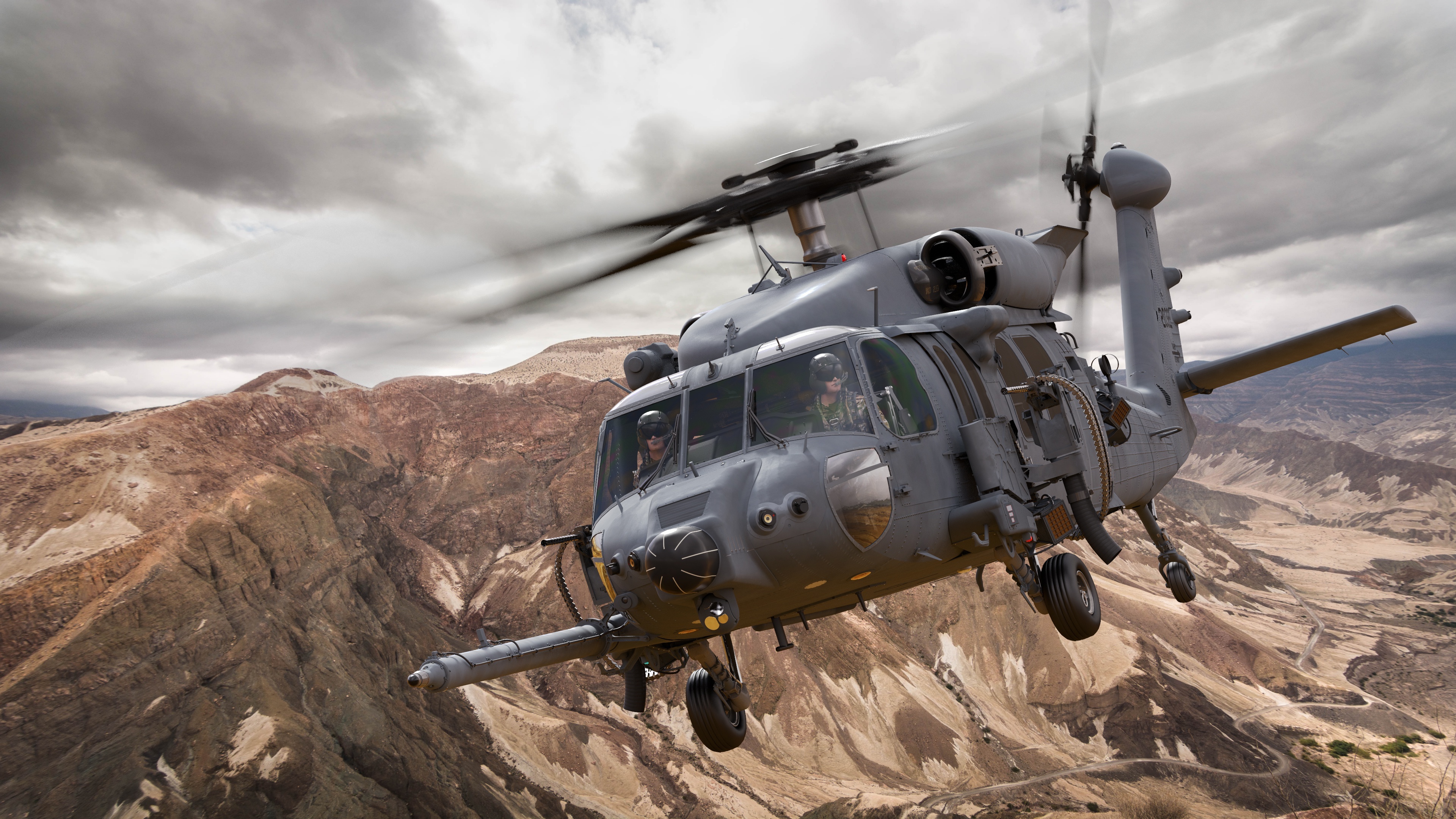 Sikorsky HH-60 Pave Hawk, Military helicopter, USAF, American military aircraft, 3840x2160 4K Desktop