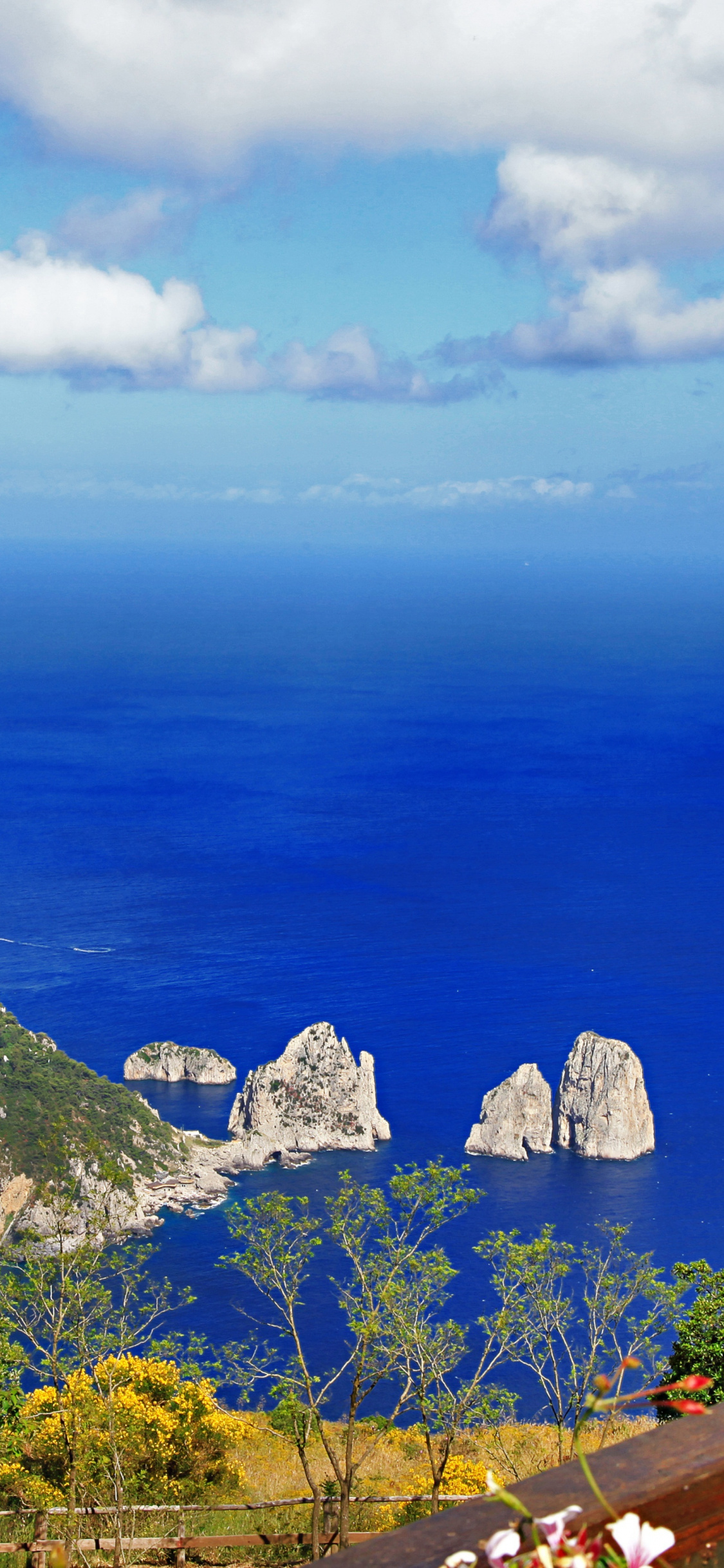Capri Island, Anacapri town, Naples province, Italian landscapes, 1130x2440 HD Handy