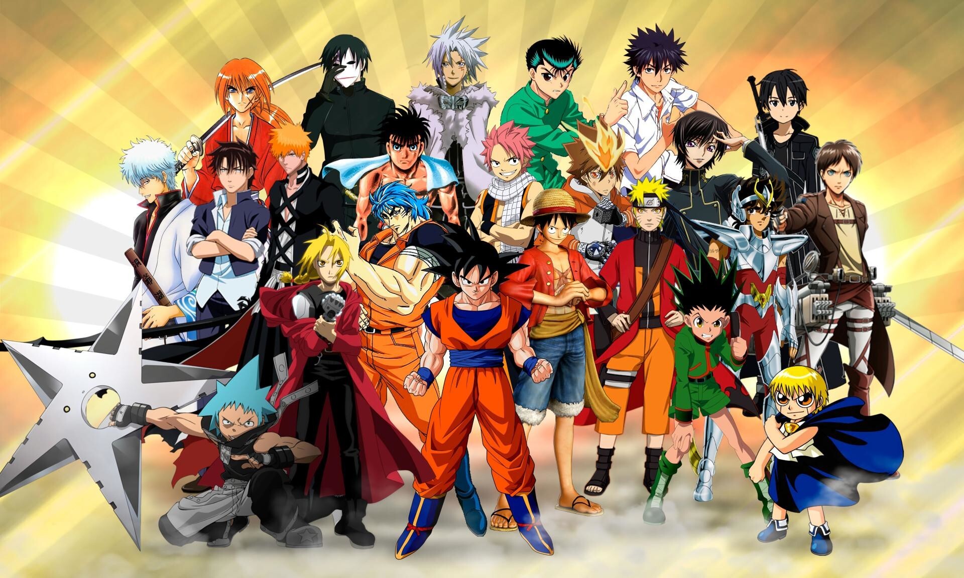 Goku and Naruto: The most powerful characters of Japanese anime and manga series, Animation. 1920x1160 HD Background.
