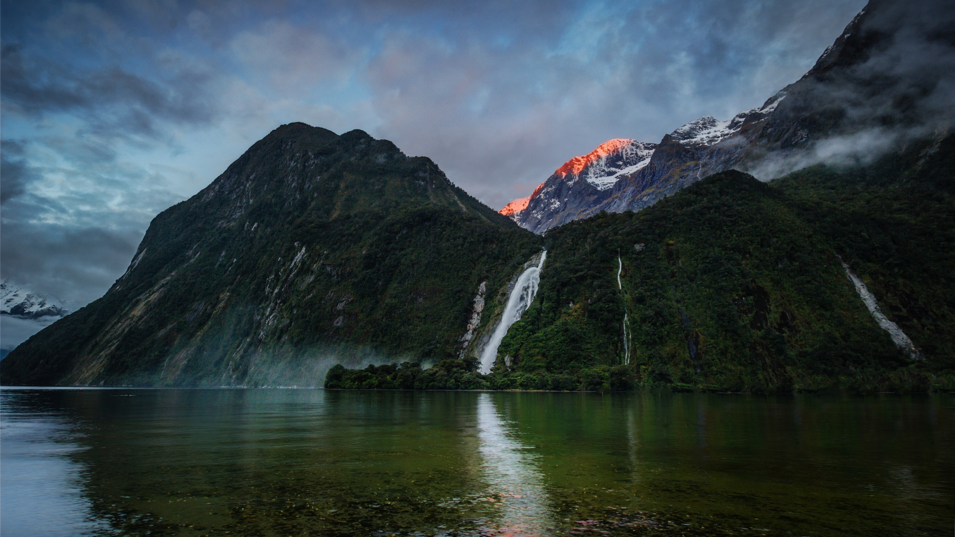 Milford Sound, Mountain, Waterfall, Landscape, 3840x2160 4K Desktop