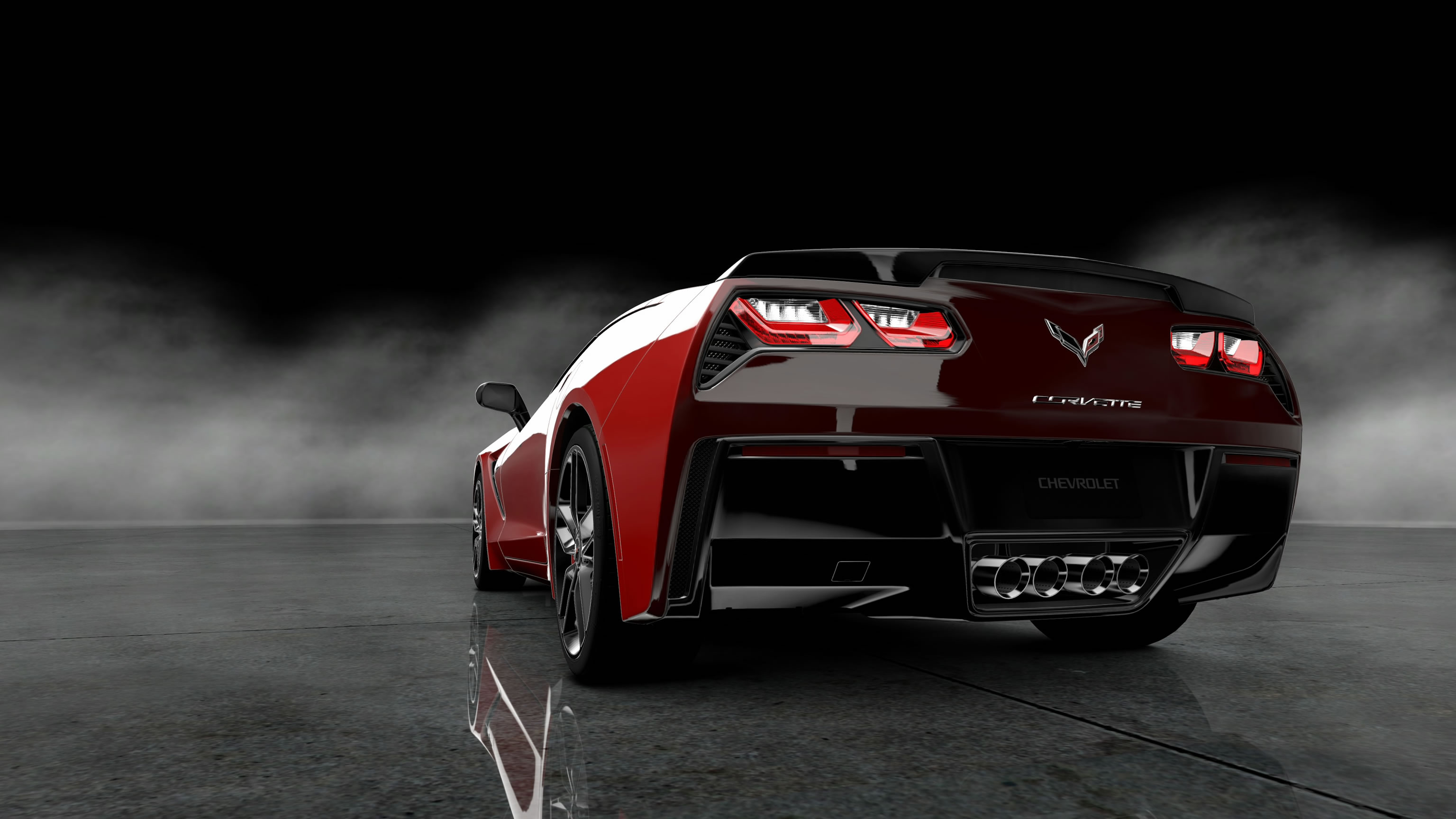 Corvette: Stingray C7, Chevy sports car, Gran Turismo 7, Racing sim video game. 3080x1730 HD Background.