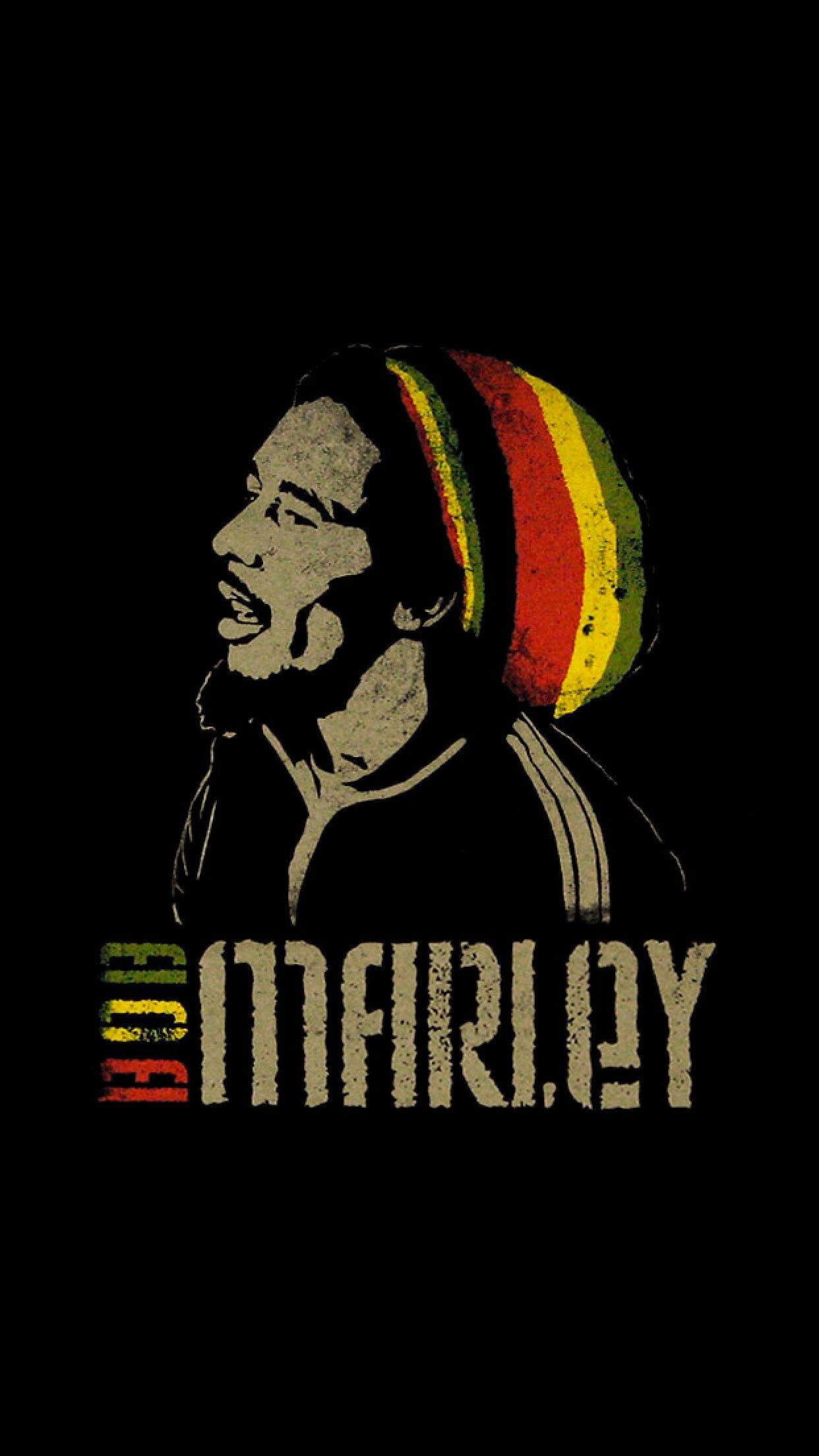 Bob Marley: A Jamaican singer-songwriter who achieved international fame through a series of crossover reggae albums. 1250x2210 HD Background.