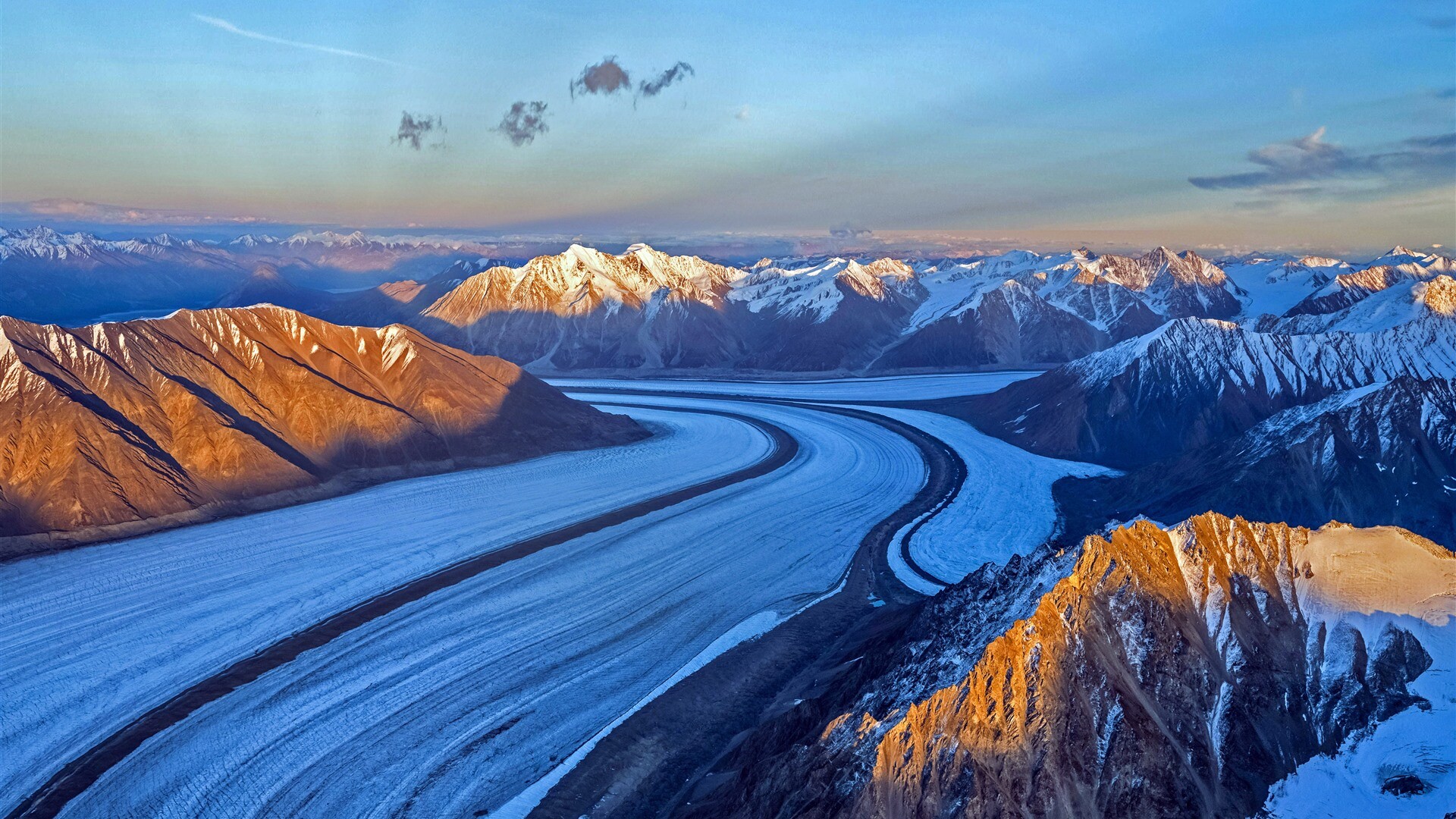 Glacier: Kluane National Park, Yukon, Canada, Natural landscape, Mountains. 1920x1080 Full HD Wallpaper.