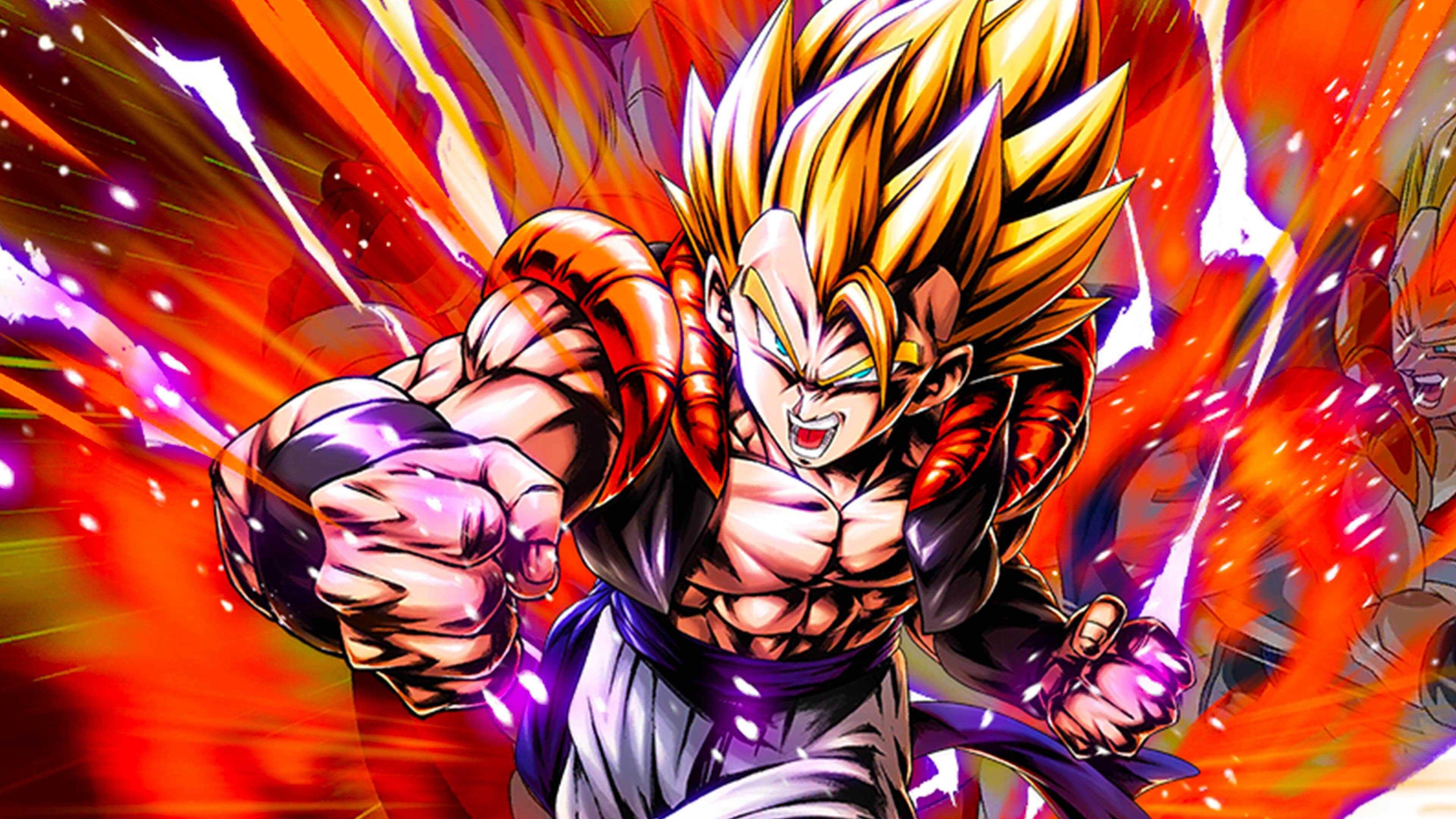 Gogeta: The Metamoran fusion of Goku and Vegeta when they perform the Fusion Dance properly. 3840x2160 4K Wallpaper.