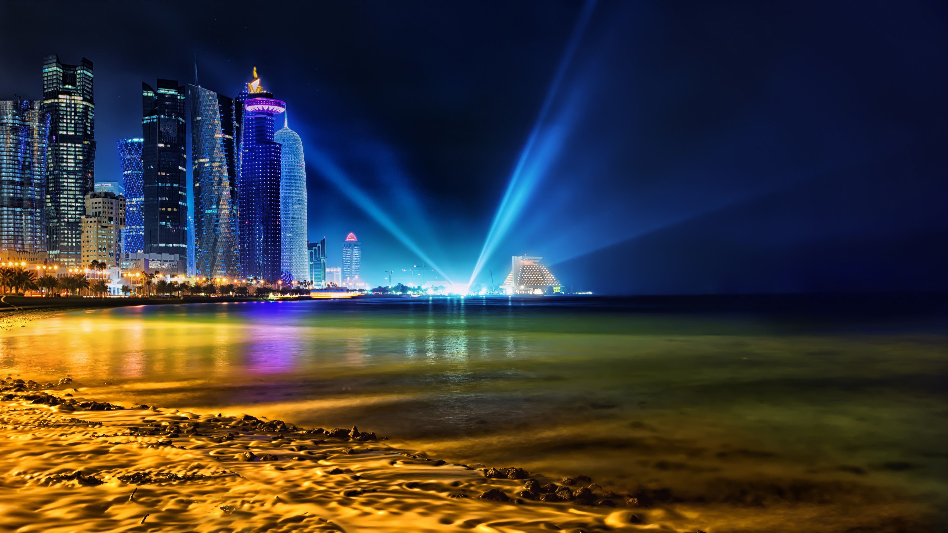 Doha, Qatar, Qatar wallpapers, HD, 3840x2160 4K Desktop