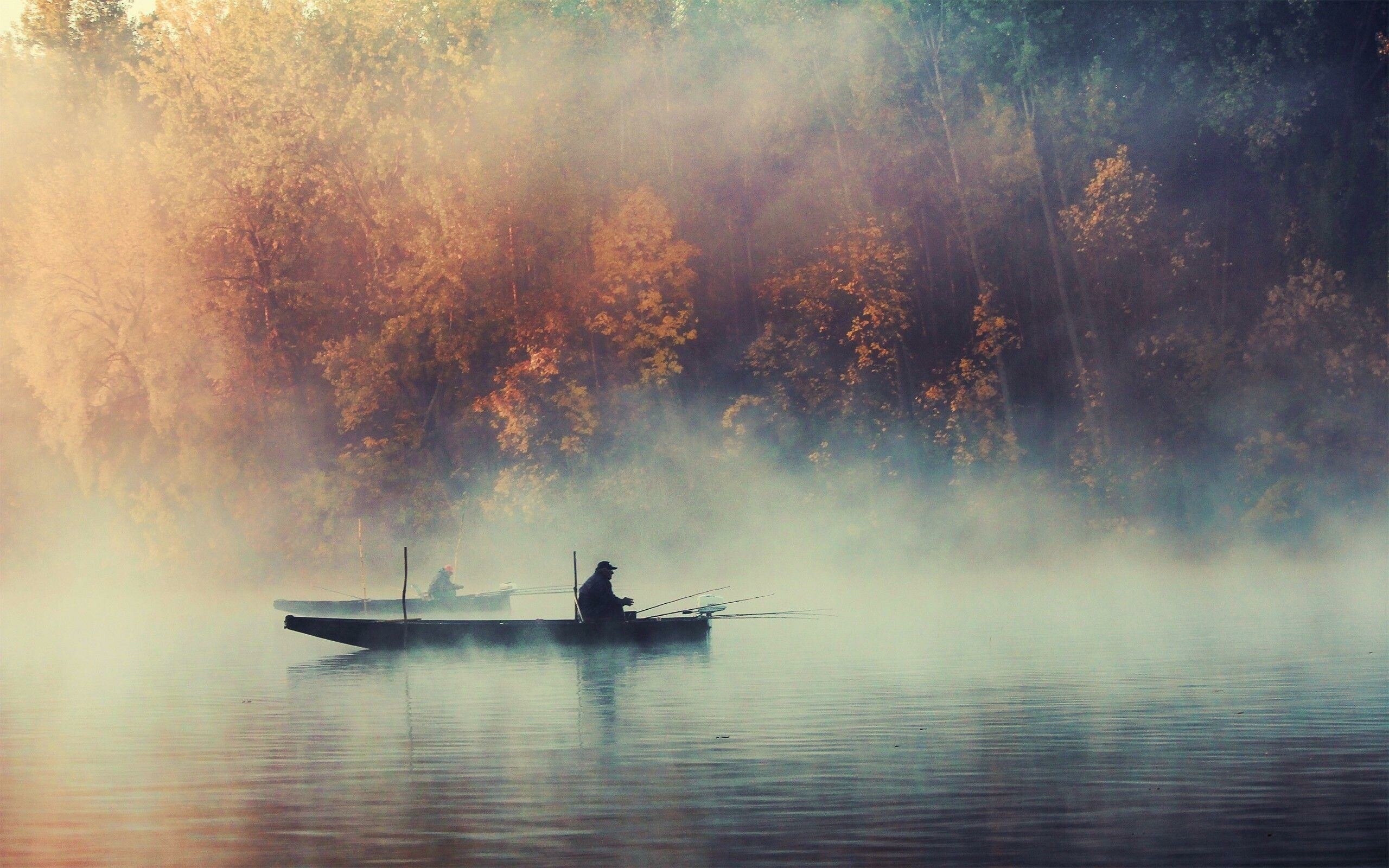 Carp fishing, Serene lakes, Peaceful angling, Tranquil retreat, 2560x1600 HD Desktop