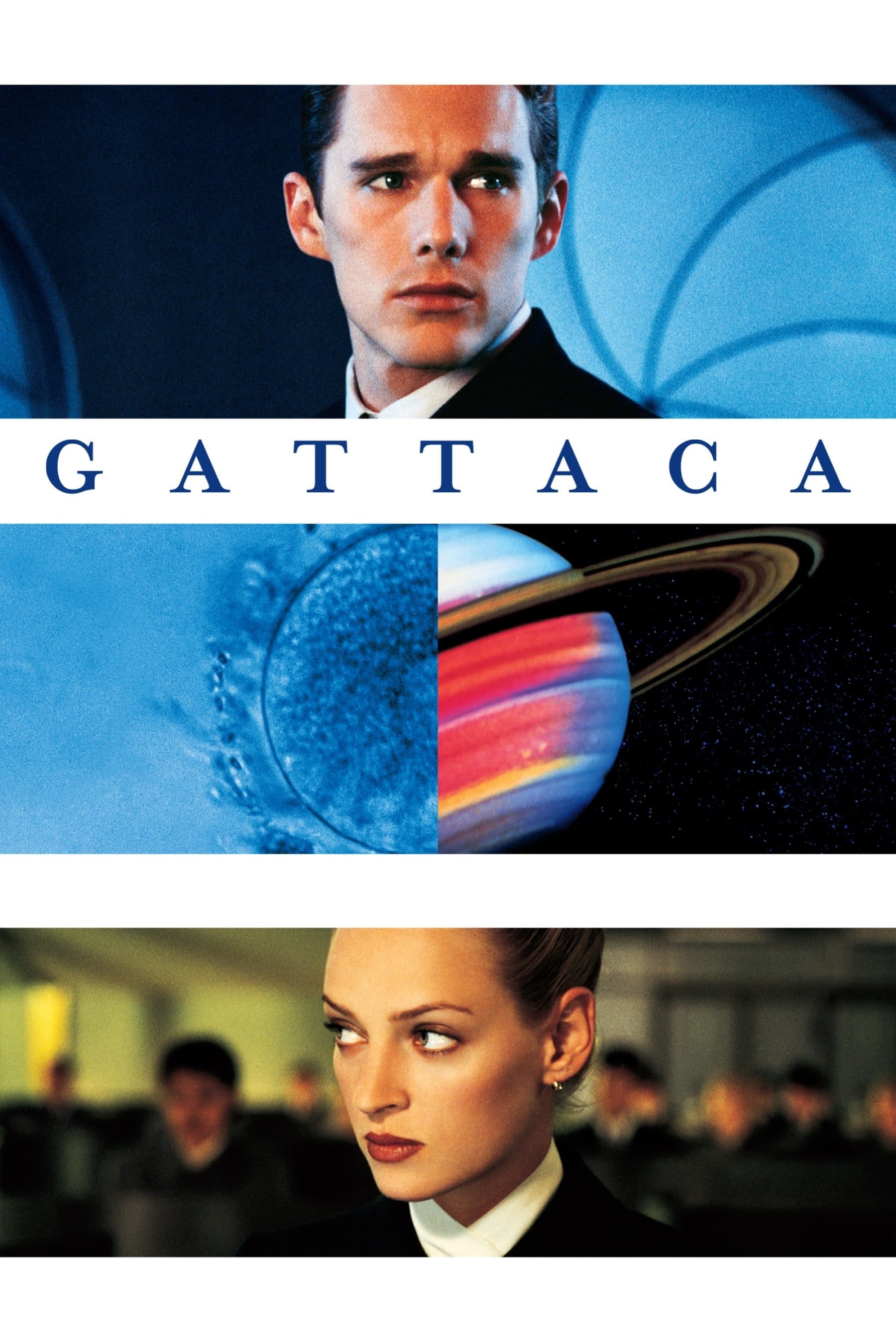 Gattaca: A 1997 American dystopian science fiction thriller film. 1800x2700 HD Background.