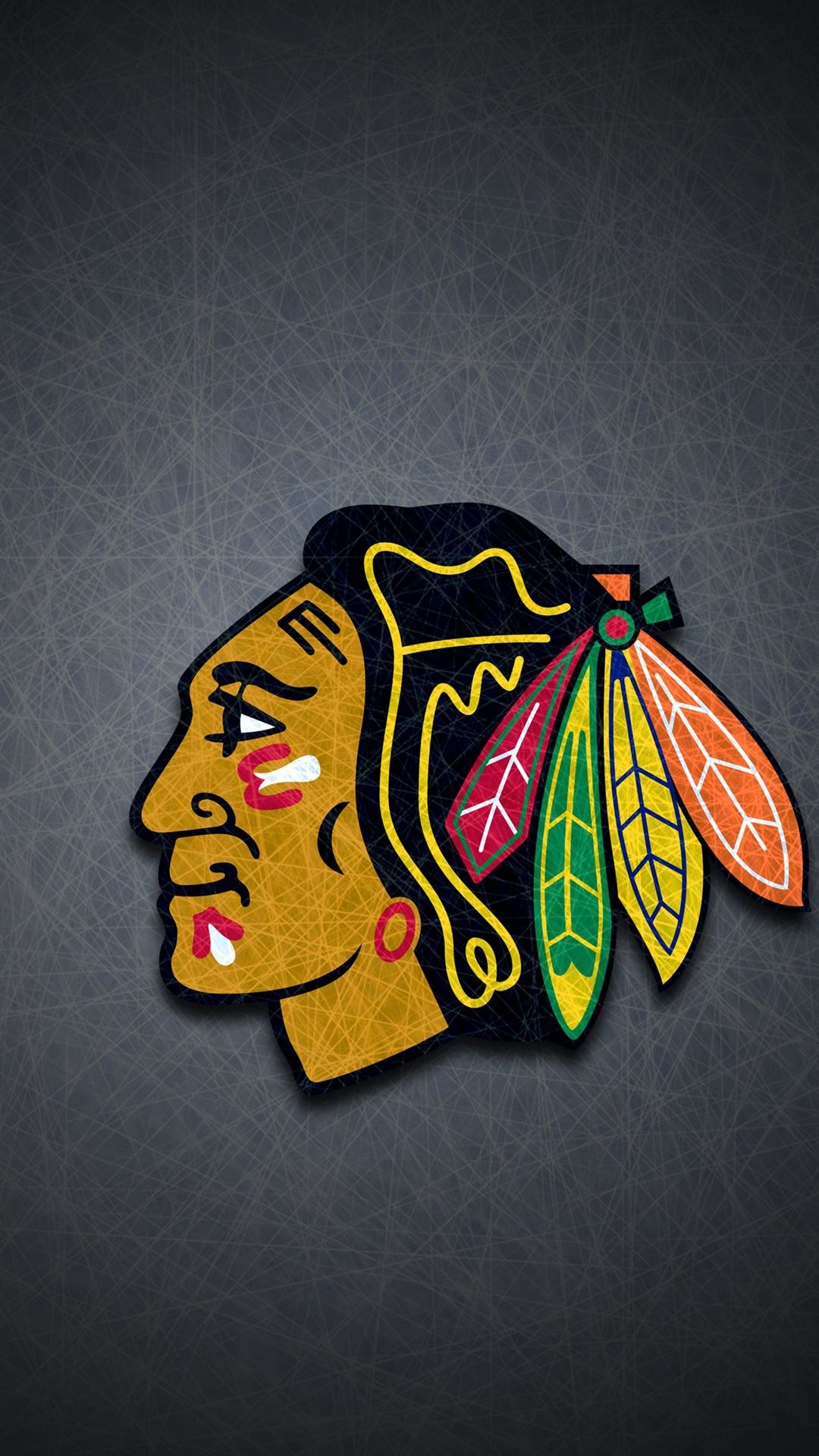 Chicago Blackhawks: Have the largest and most engaged social media following in the NHL. 1080x1920 Full HD Background.