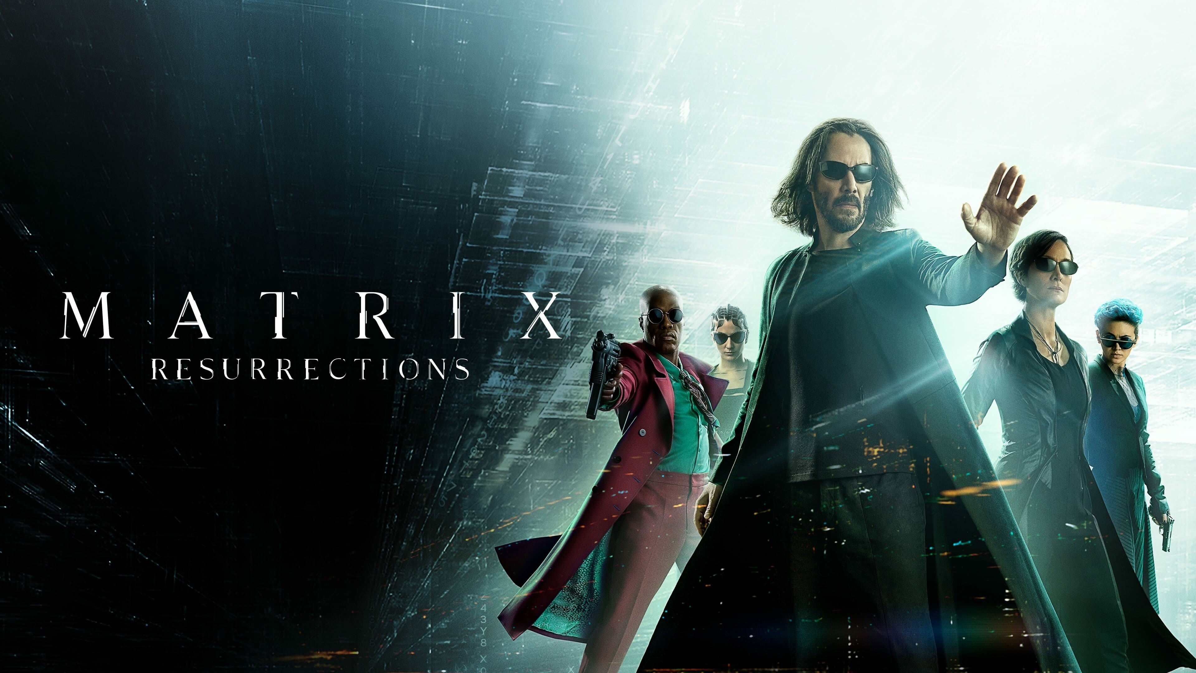 The Matrix Resurrections: The first movie in a franchise to be directed solely by Lana, without her sister, Lilly. 3840x2160 4K Background.