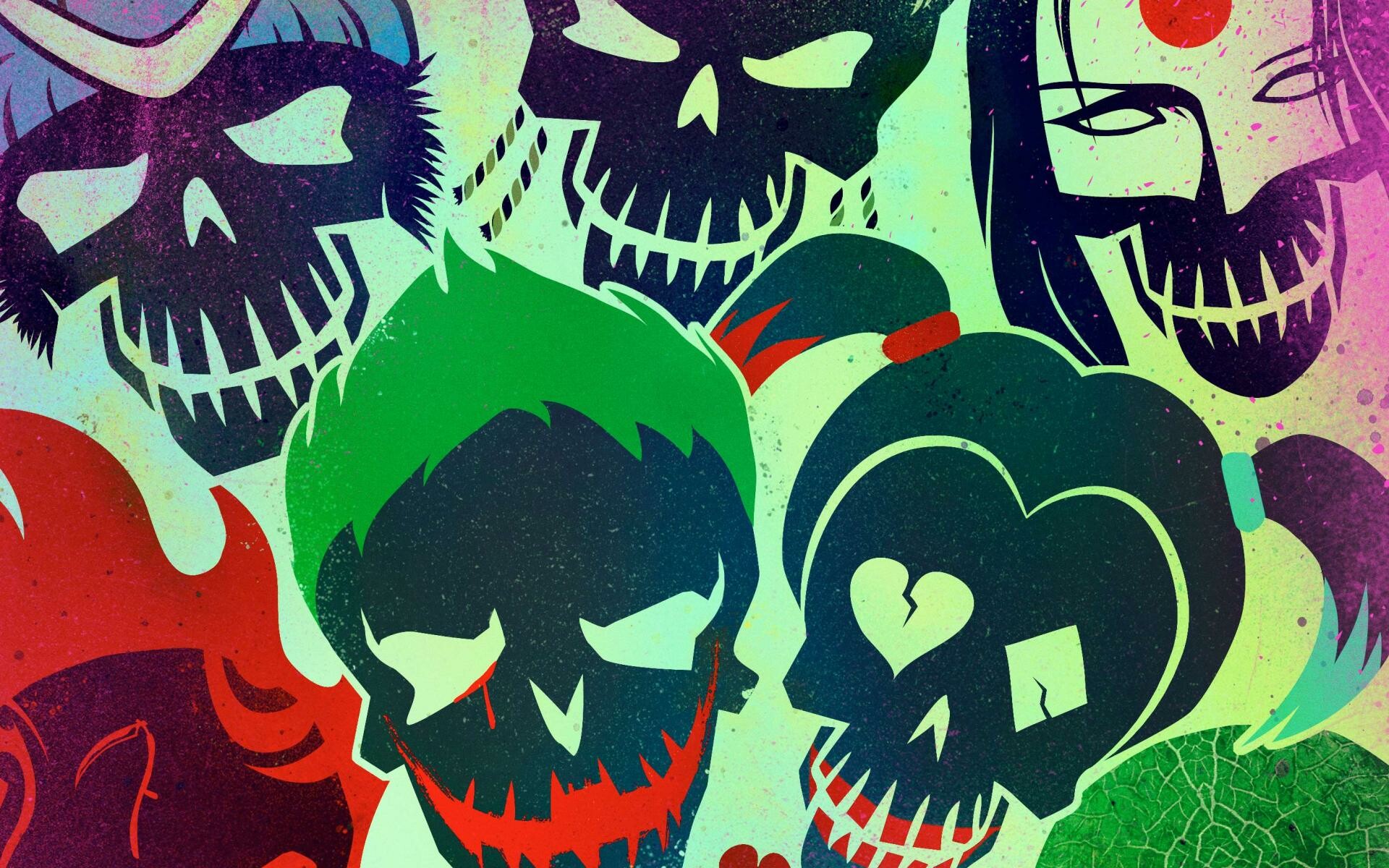 Suicide Squad: Art poster, DC Comics, Supervilains. 1920x1200 HD Background.