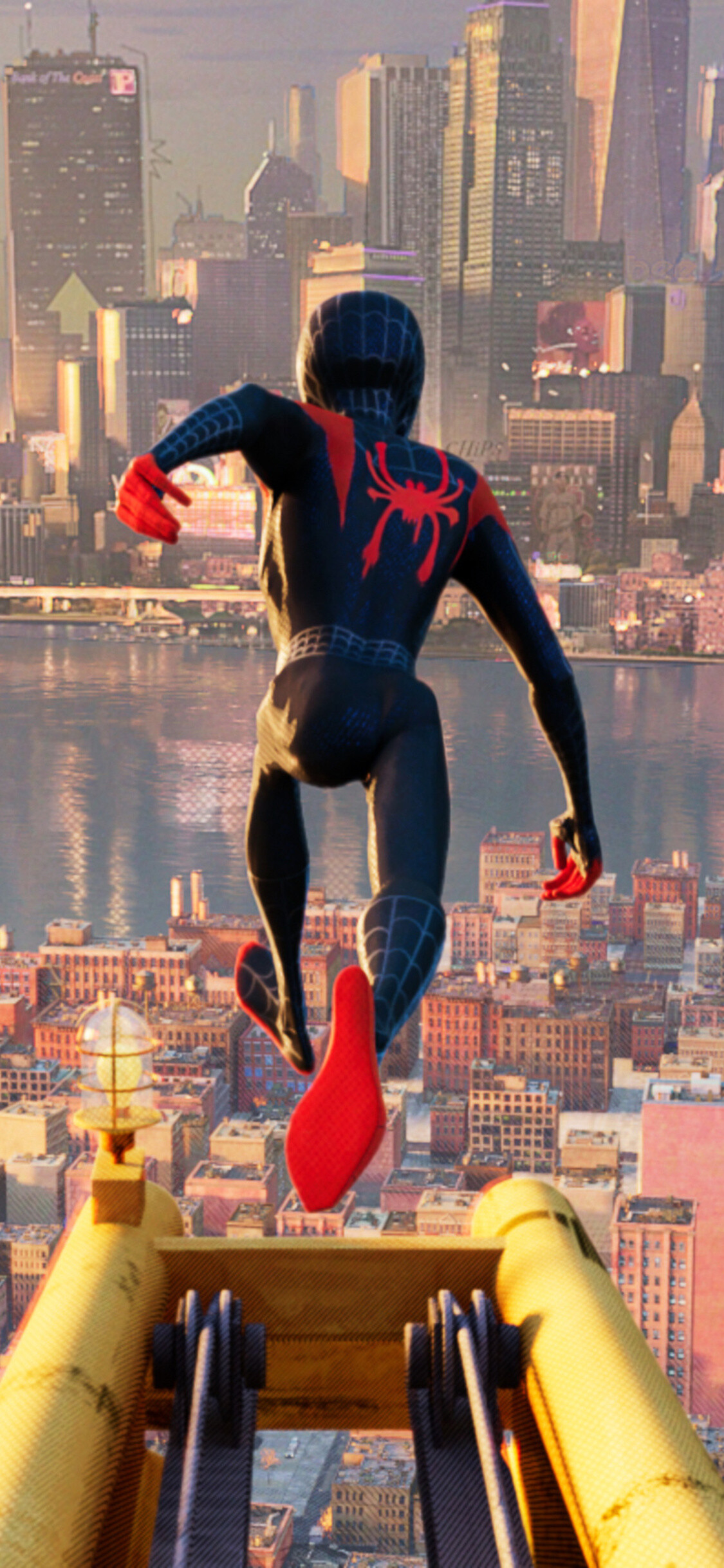 Spider-Man: Into the Spider-Verse: Miles Morales, was Bitten by a "Genetically Modified" Spider Created by Alchemax. 1130x2440 HD Wallpaper.