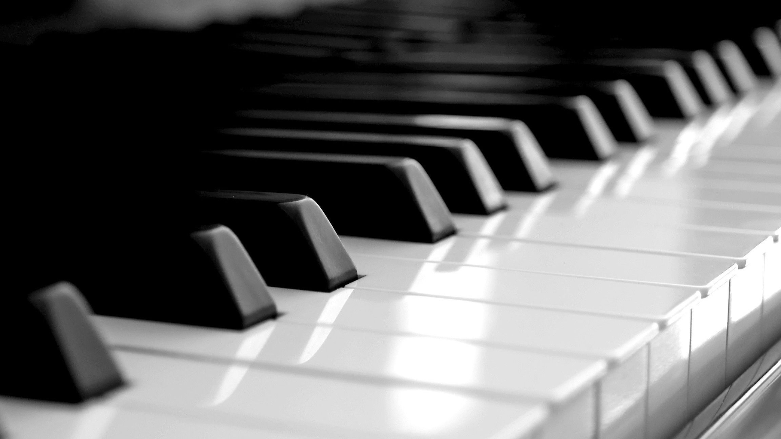 Fortepiano: Grand Piano, Black And White Keys, The Seven "Natural" Notes Of Each Octave, The Five Half-Tones. 2560x1440 HD Wallpaper.