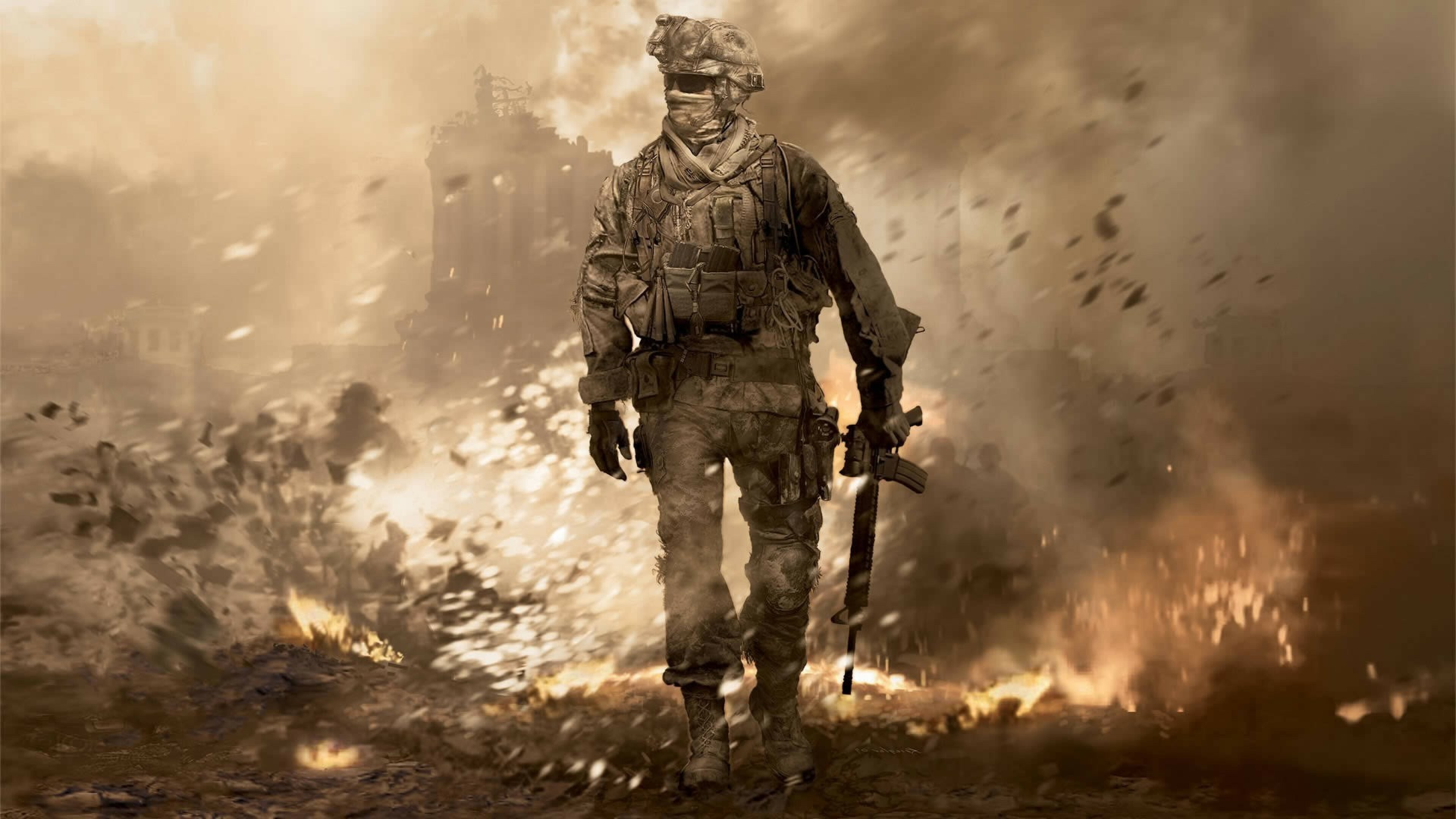 Call of Duty, Modern Warfare 2, Gaming nostalgia, Ultra HD delight, 3840x2160 4K Desktop