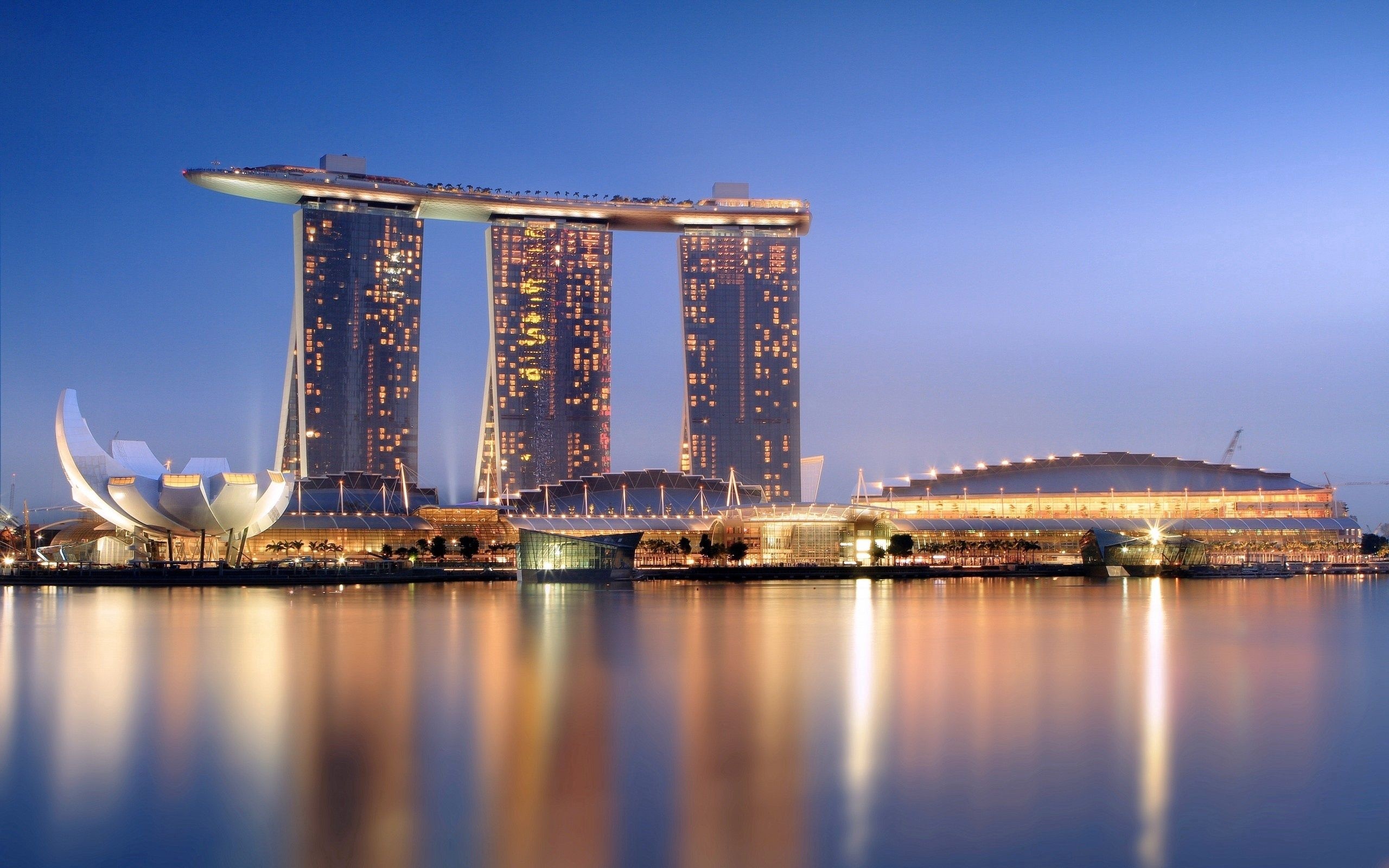 Singapore Skyline, Iconic landmarks, Marina Bay Sands, Cityscape, 2560x1600 HD Desktop