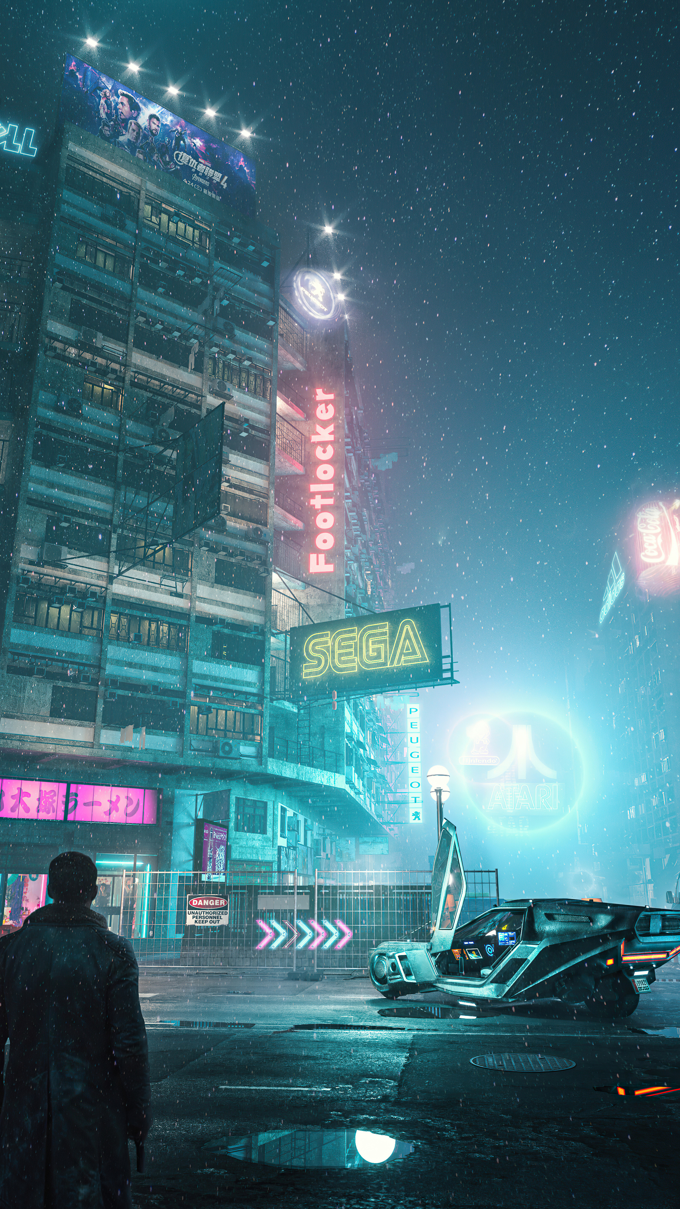 Blade Runner 2049 Tokyo, Cyberpunk cityscape, 4K Sony Xperia wallpapers, HD images, 2160x3840 4K Handy