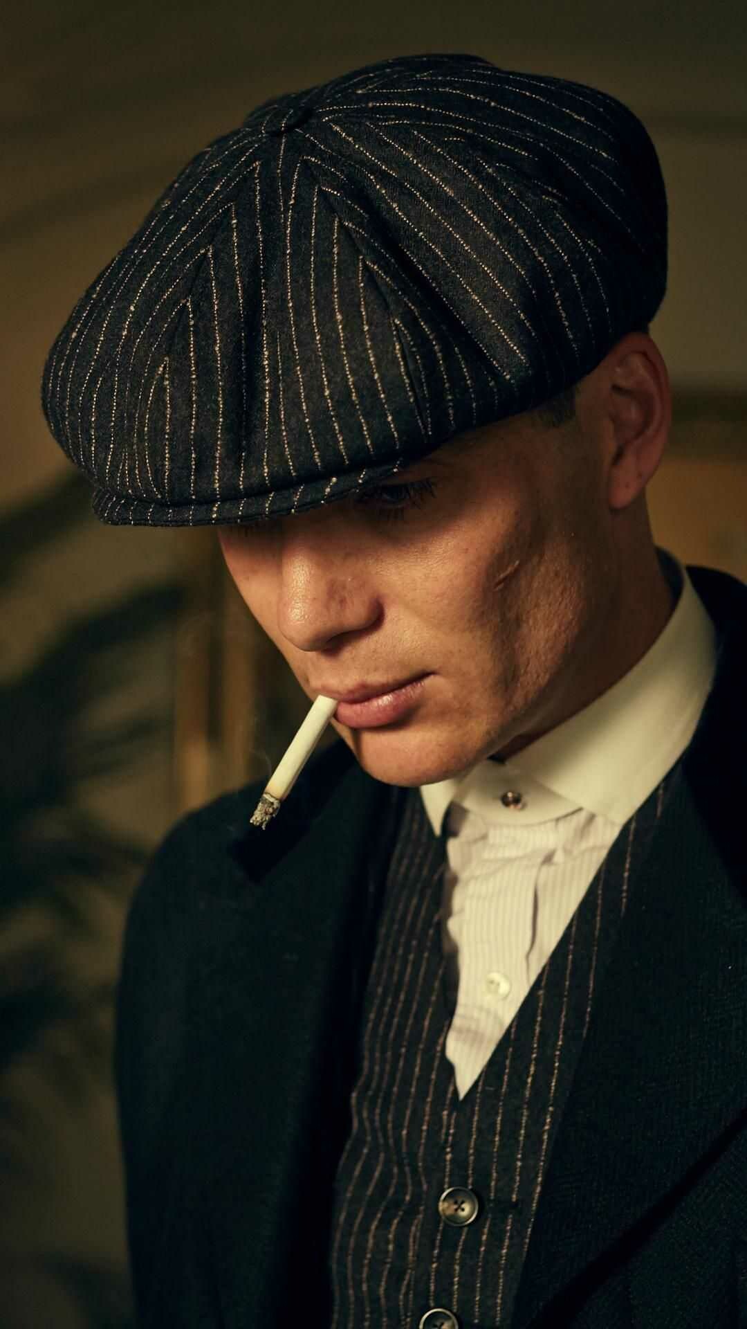 Peaky Blinders: Thomas Shelby, a gangster operating during the aftermath of World War I. 1080x1920 Full HD Background.