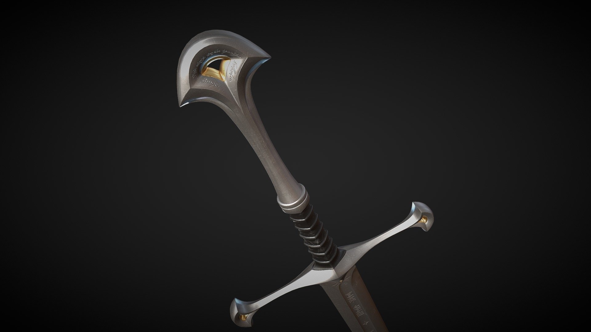 Narsil Sword, Aragorn's weapon, Mythical blade, Heroic symbolism, 1920x1080 Full HD Desktop