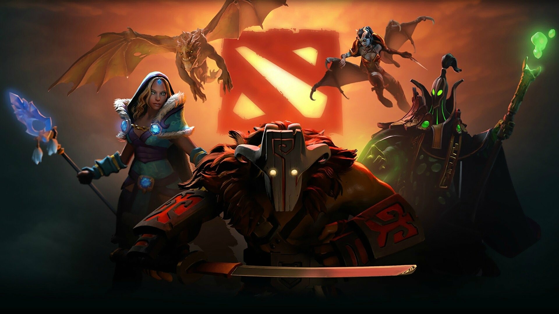 Dota 2: The game won IGN's People's Choice Award in 2011. 1920x1080 Full HD Background.