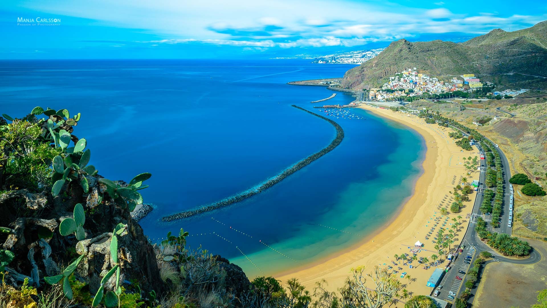 Playa de las Teresitas viewpoint, Tenerife attractions, Photography passion, Beautiful coastline, 1920x1080 Full HD Desktop