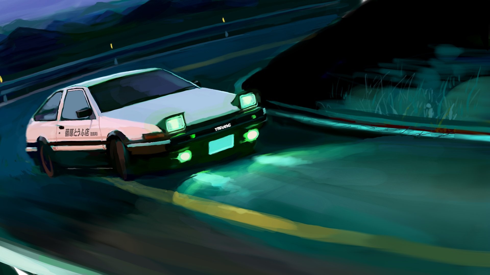 Initial D Anime, Initial D HD wallpapers, Background image art, Dynamic visuals, 1920x1080 Full HD Desktop