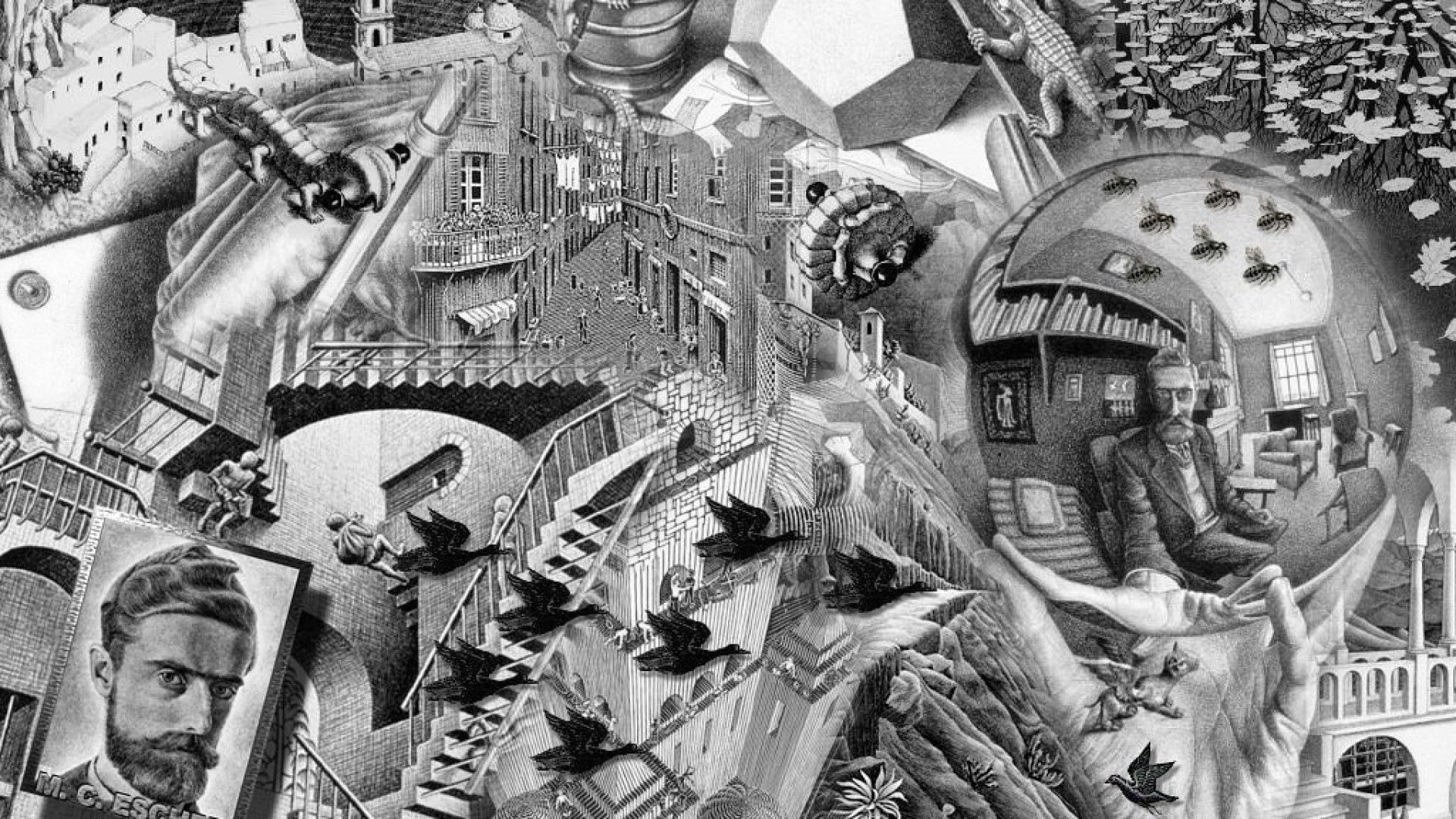M.C. Escher, Other artist, Escher wallpapers, Graphic art, 1920x1080 Full HD Desktop