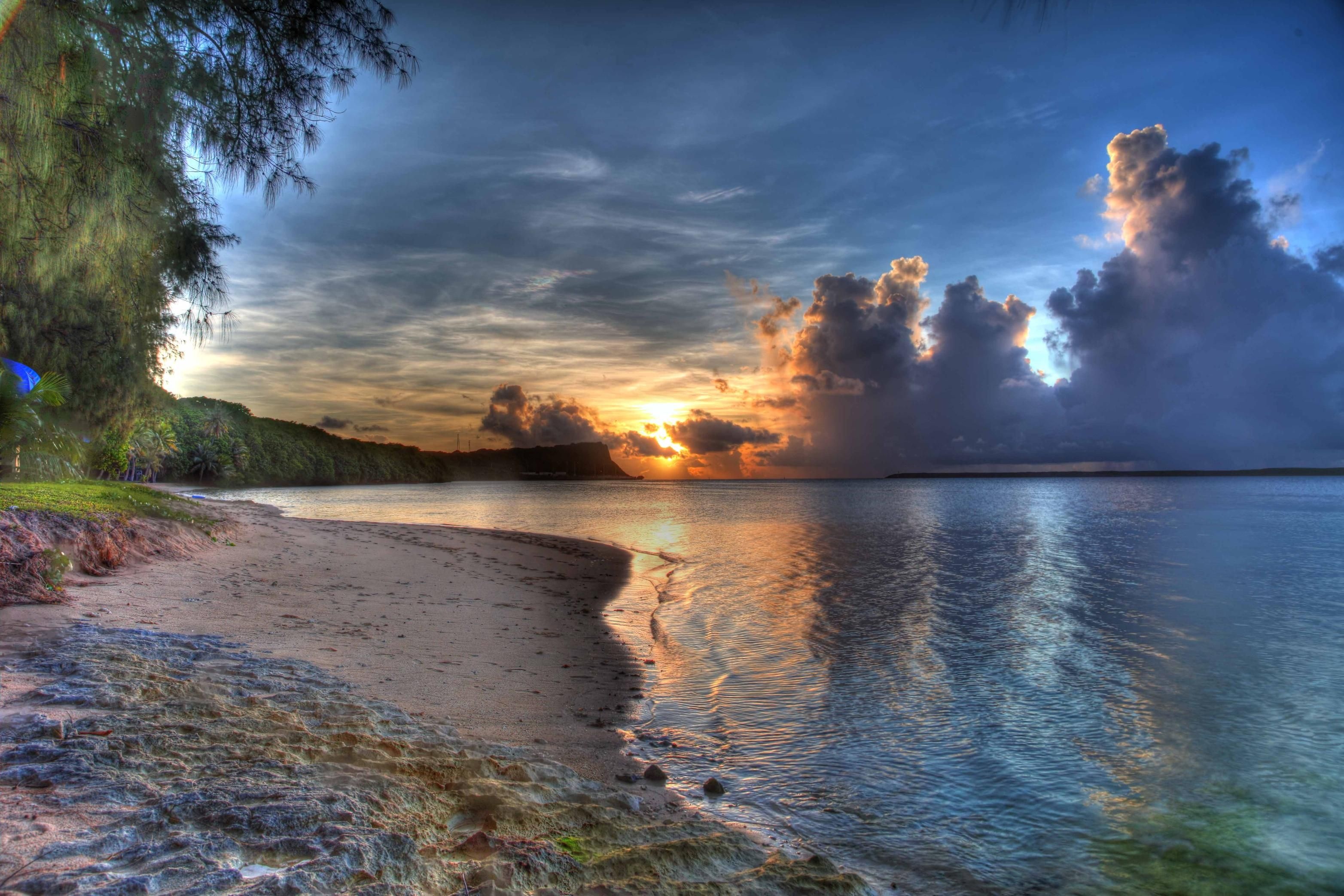 Guam beaches, Tropical island vibes, Spectacular shorelines, Caribbean vacation, 3130x2090 HD Desktop