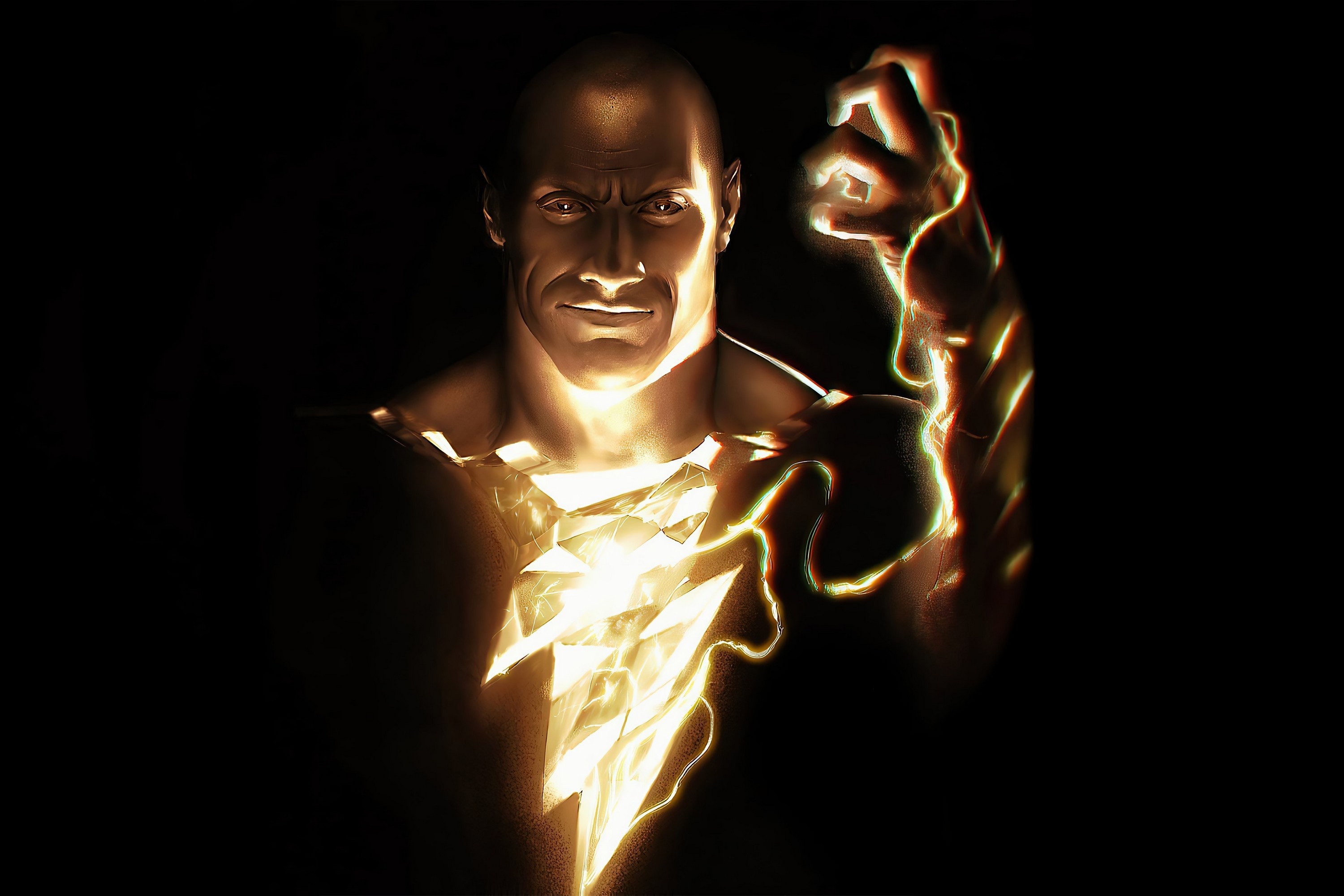 Black Adam, Intense action, Electrifying performance, Legendary powers, 3000x2000 HD Desktop