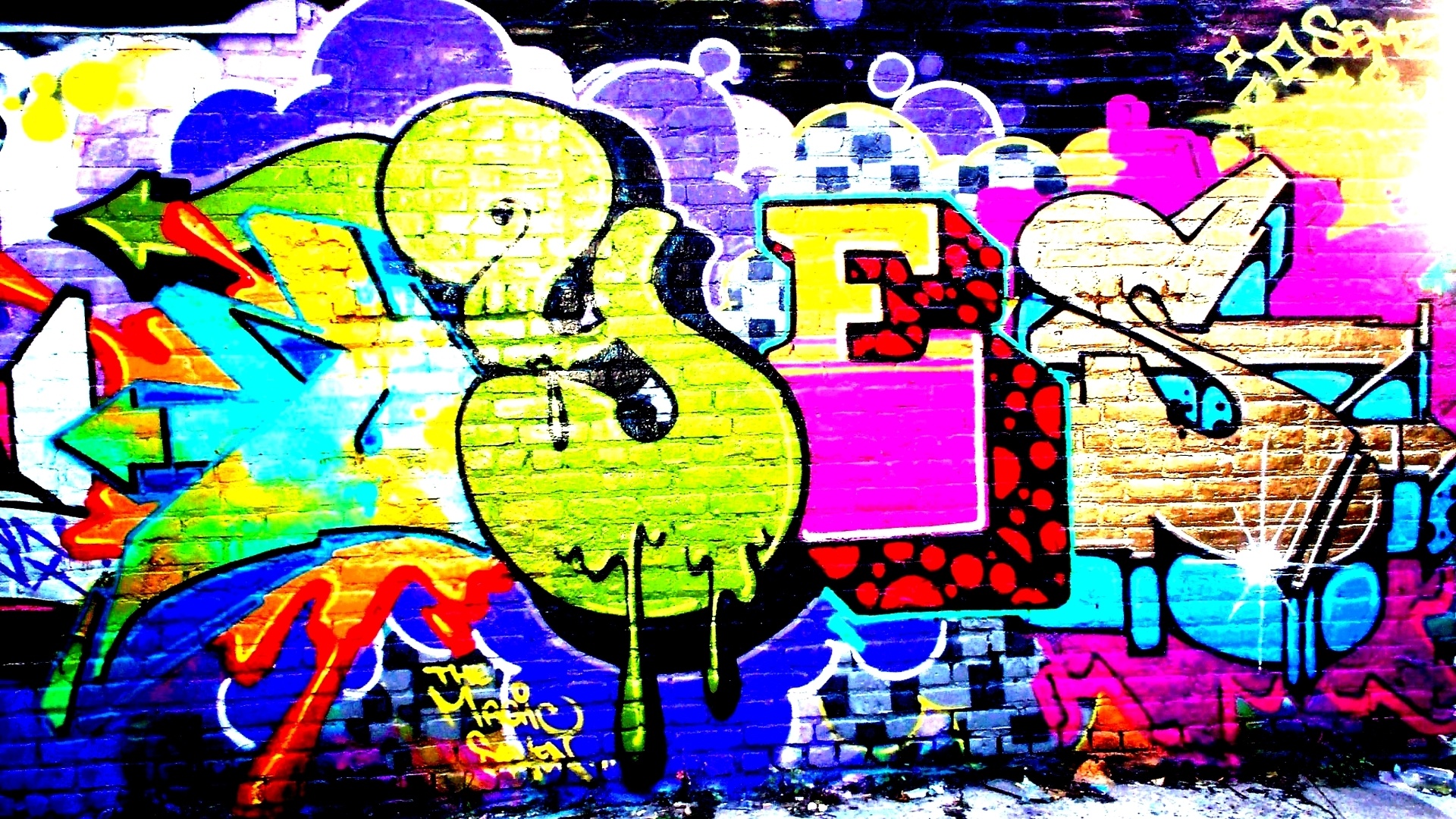 Hip-hop Graffiti, Multicolors, Vivid colors, Street art, 1920x1080 Full HD Desktop