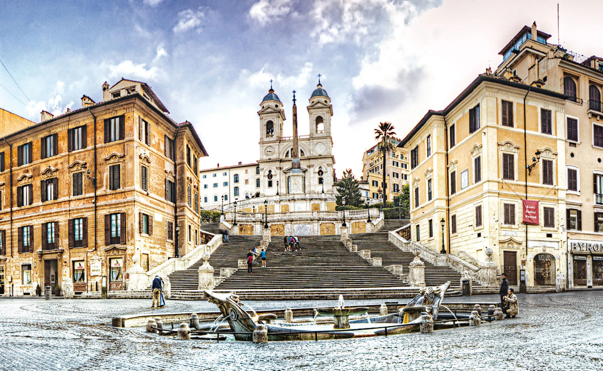 Spanish Steps, Magnificent square, Visiting Rome, Popular tourist spot, 1920x1190 HD Desktop