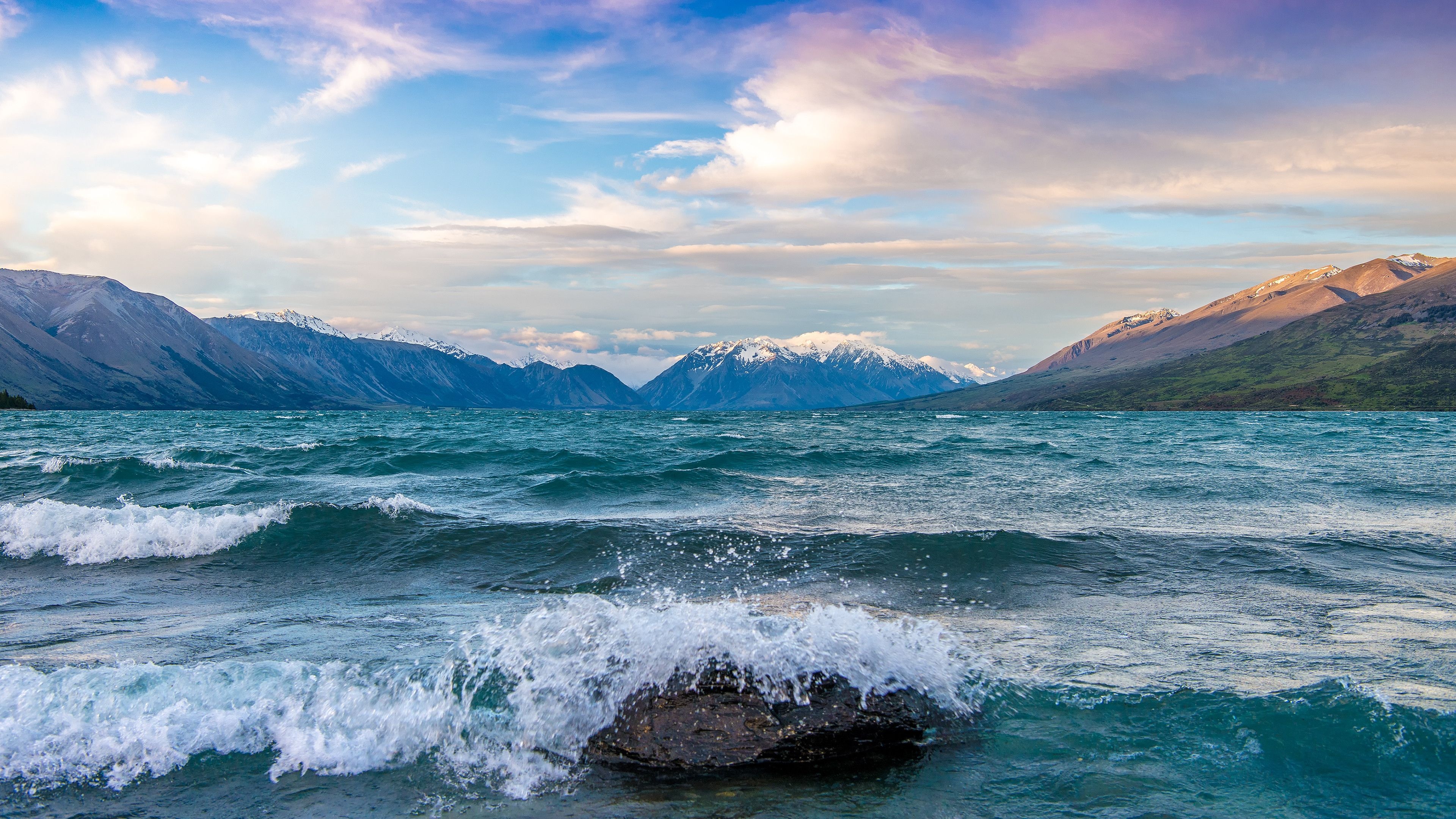 Lake Ohau, Valley of the winds, Nature landscape, Scenic beauty, 3840x2160 4K Desktop