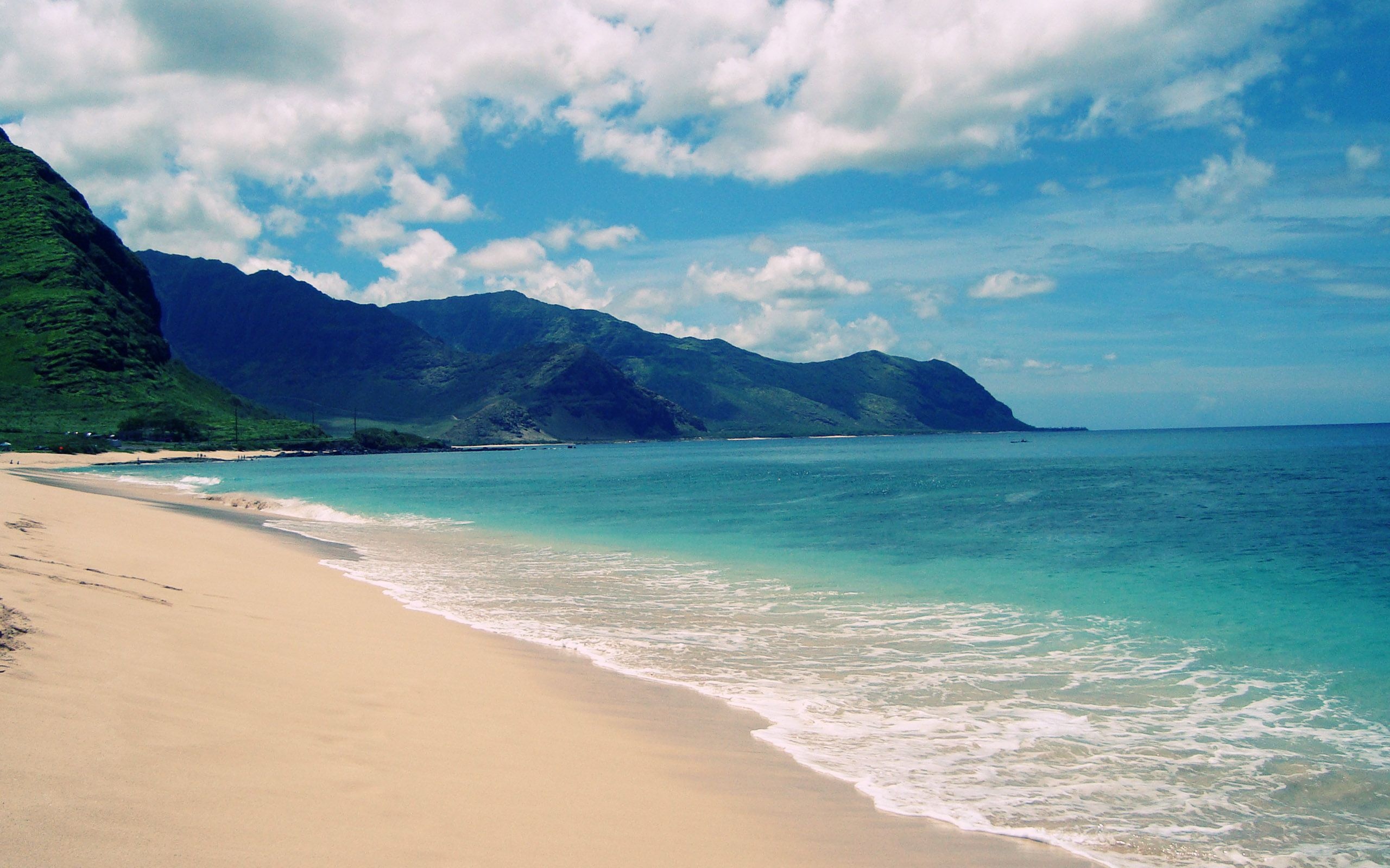 Hawaiian beaches, Lanikai beach serenity, Palm tree paradise, Ocean breeze bliss, 2560x1600 HD Desktop