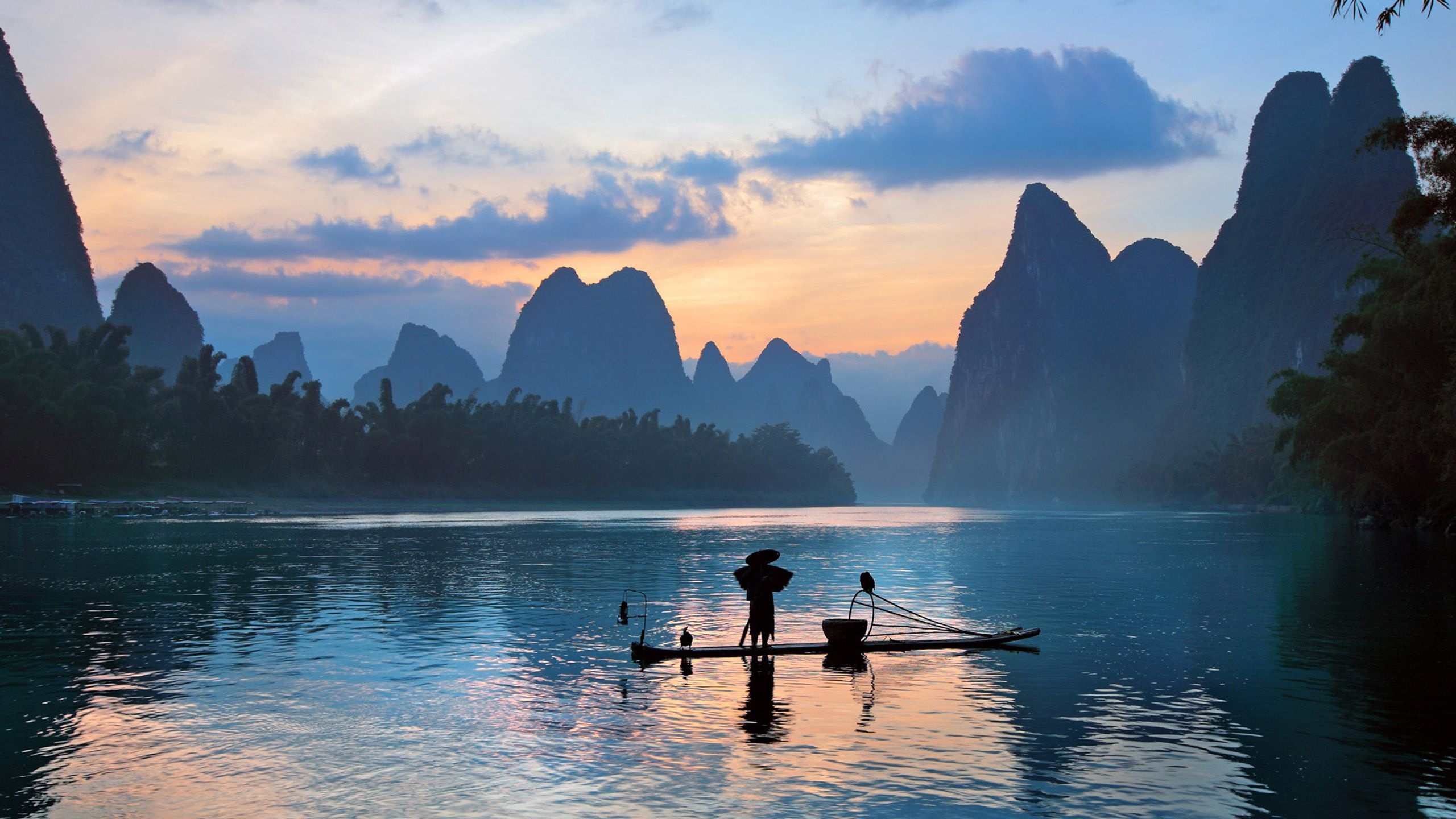 Li River, Scenic beauty, Karst landscape, Chinese charm, 2560x1440 HD Desktop