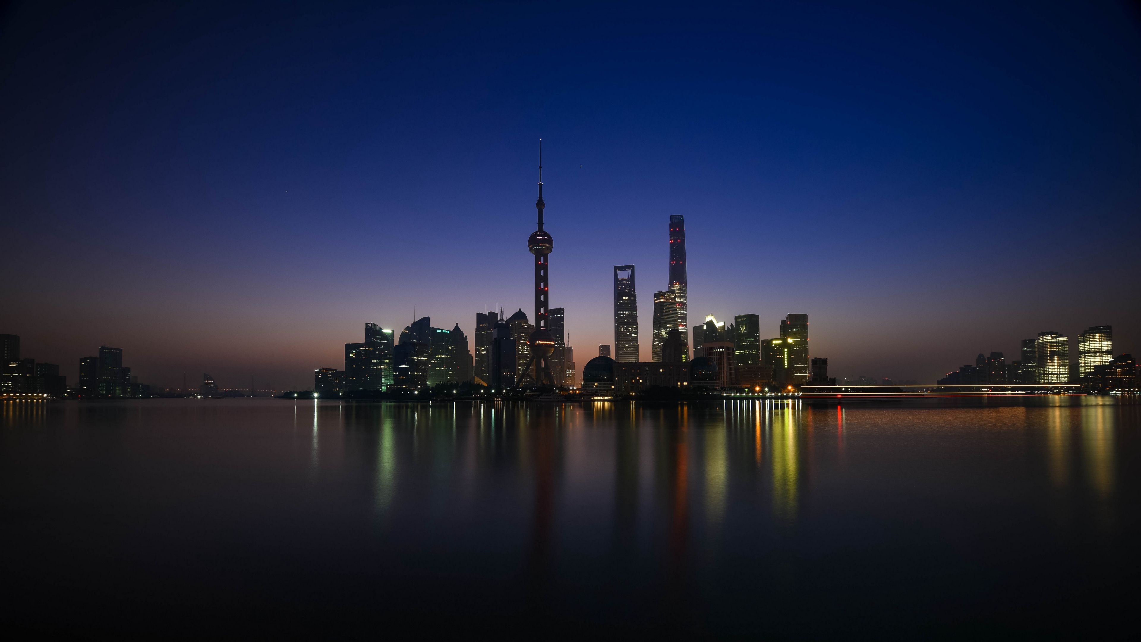 Shanghai Skyline, Panoramic wallpapers, Urban beauty, Skyline captured, 3840x2160 4K Desktop